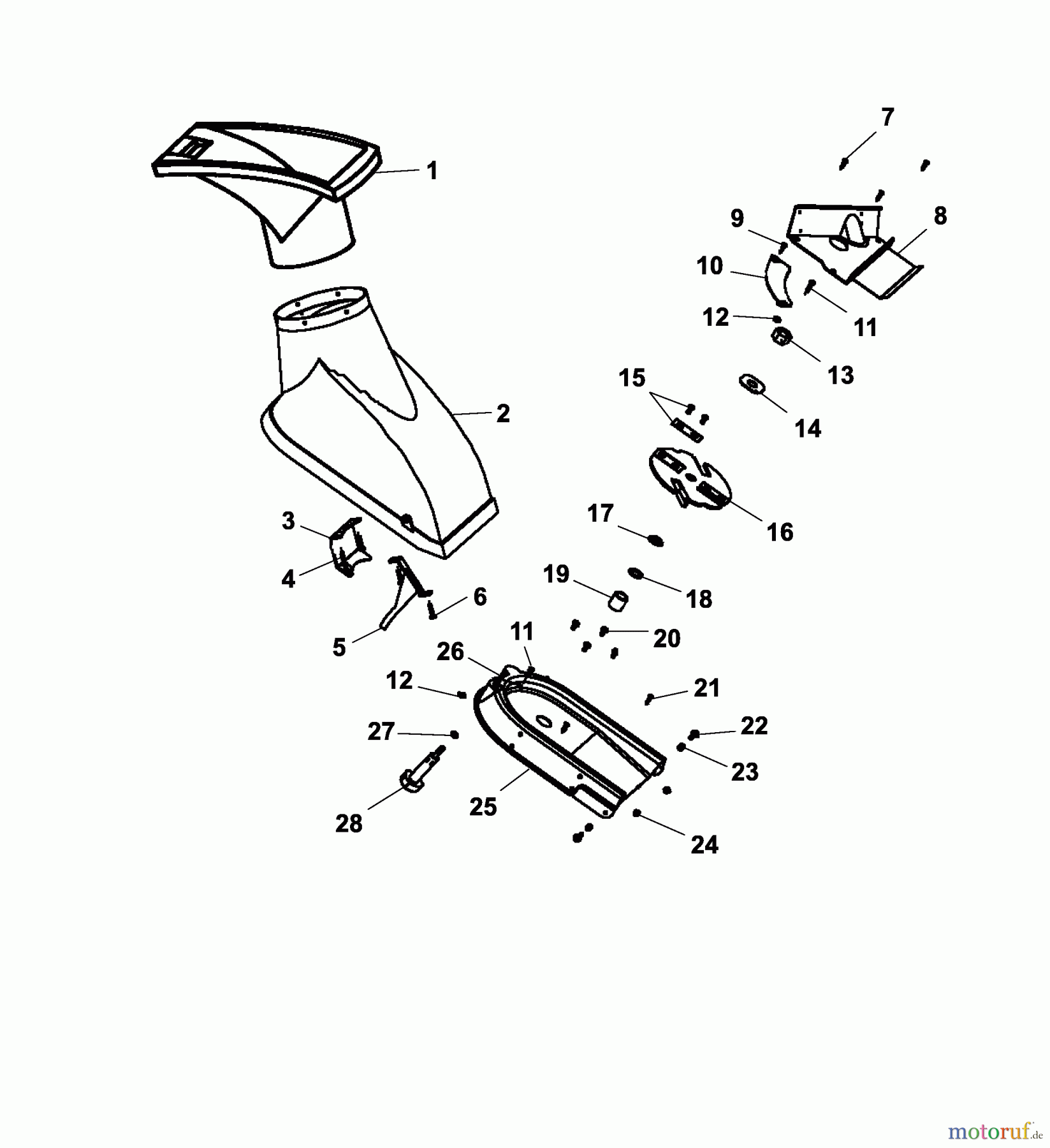 Wolf-Garten Chipper SD 200 E 7505080 (2005) Impeller wirt blades, Hopper