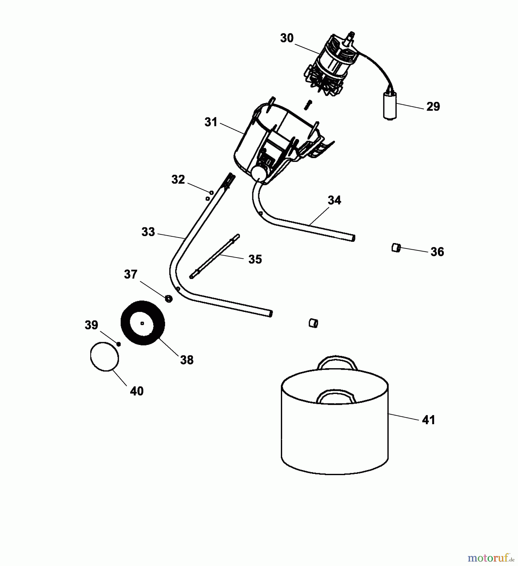 Wolf-Garten Chipper SD 200 E 7505080 (2005) Electric motor, Rack, Bag