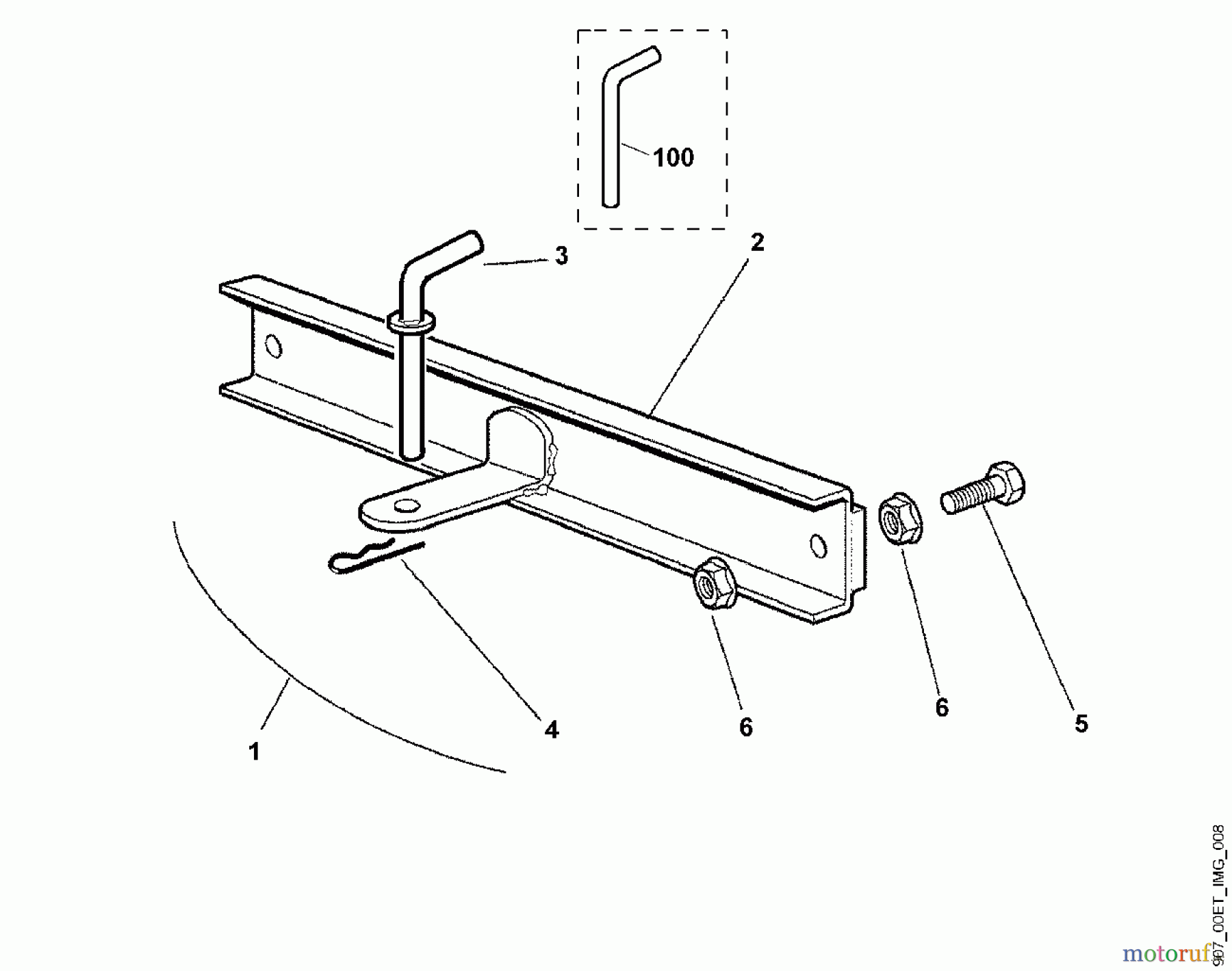 Viking Aufsitzmäher Zubehör Aufsitzmäher RC 500 Anhängevorrichtung A - Anhängervorrichtung