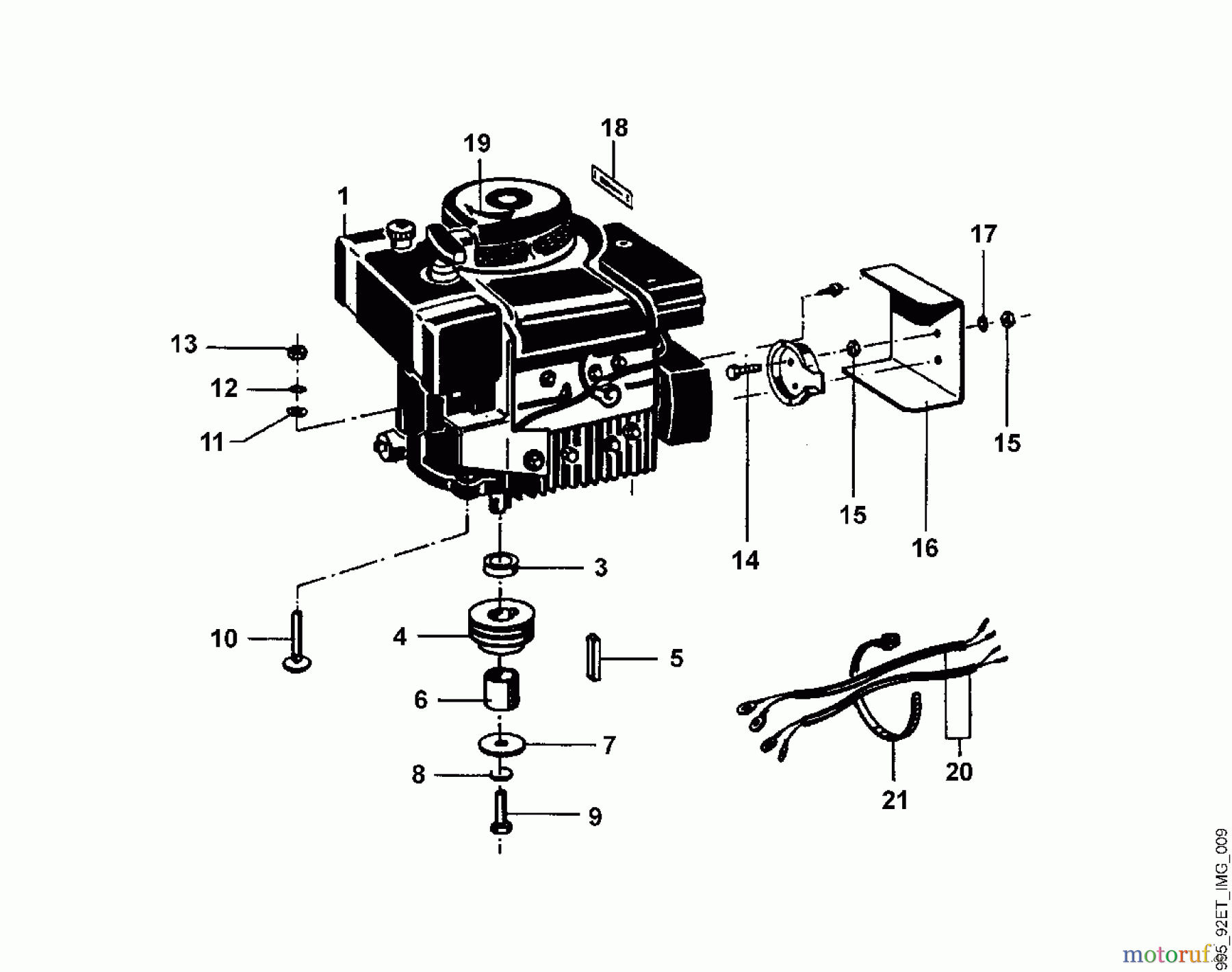 Viking Häcksler Benzin AB 4080 S F - Motor