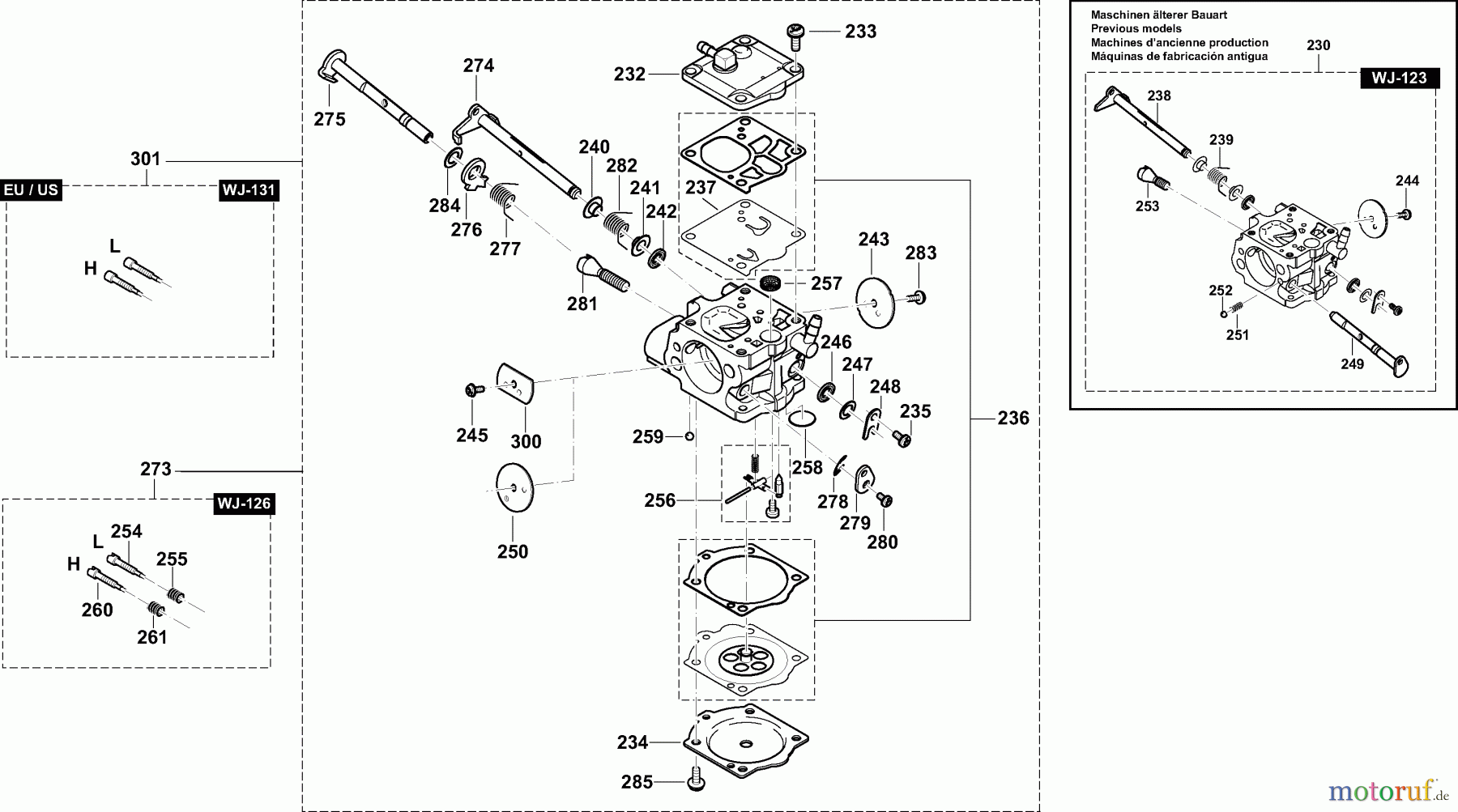  Dolmar Trennschleifer Benzin PC-6412 CD 4  Vergaser