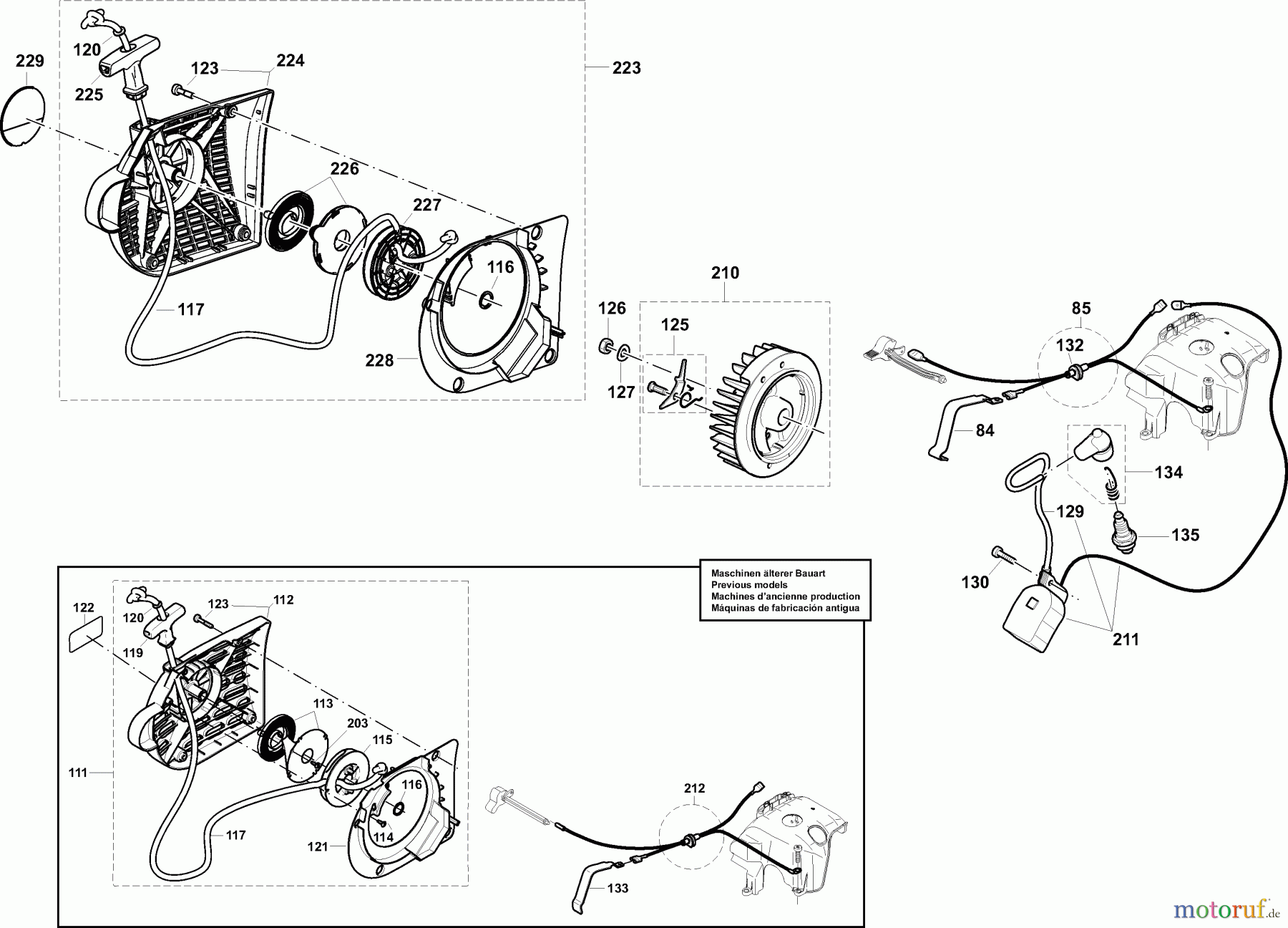  Dolmar Trennschleifer Benzin PC-8240 (USA) 5  Anwerfvorrichtung, Magnetzünder
