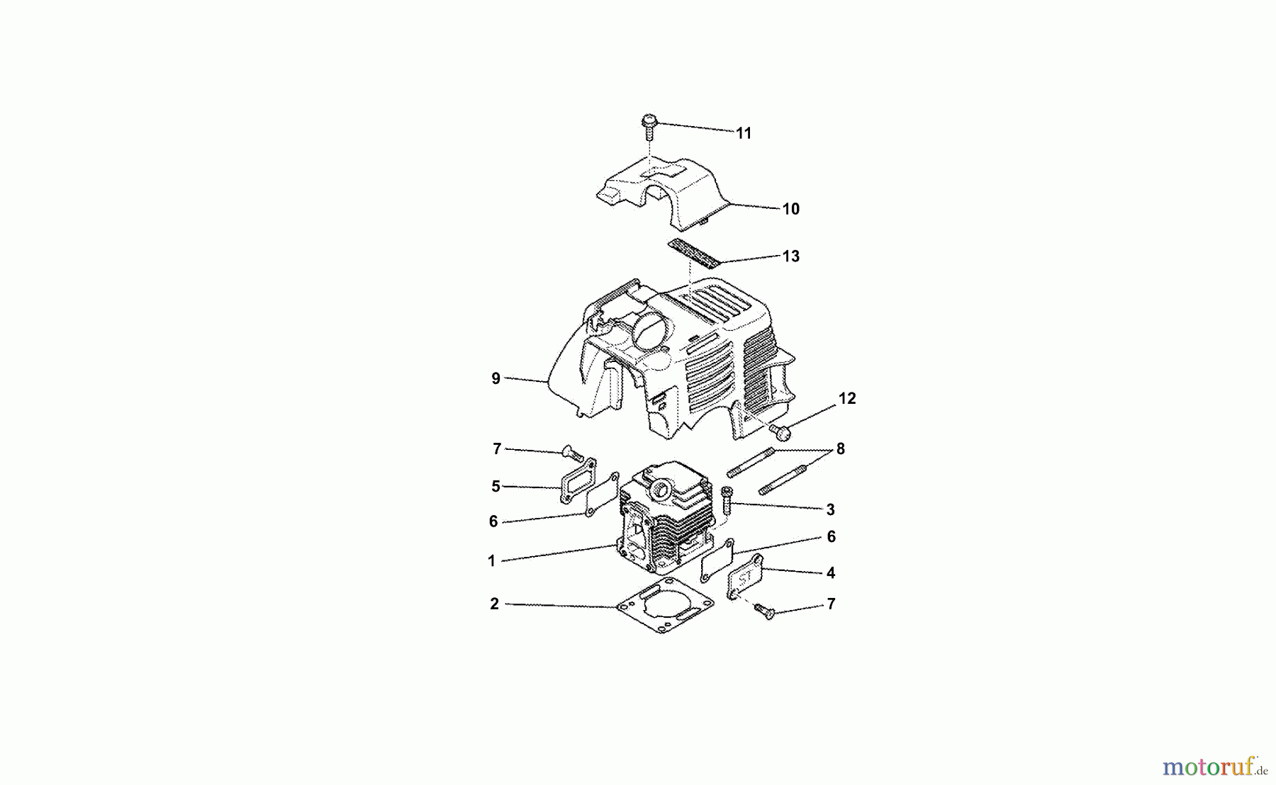 Dolmar Motorsensen & Trimmer Benzin 2-Takt MS-331 U (USA) 2 Zylinder, Abdeckhaube