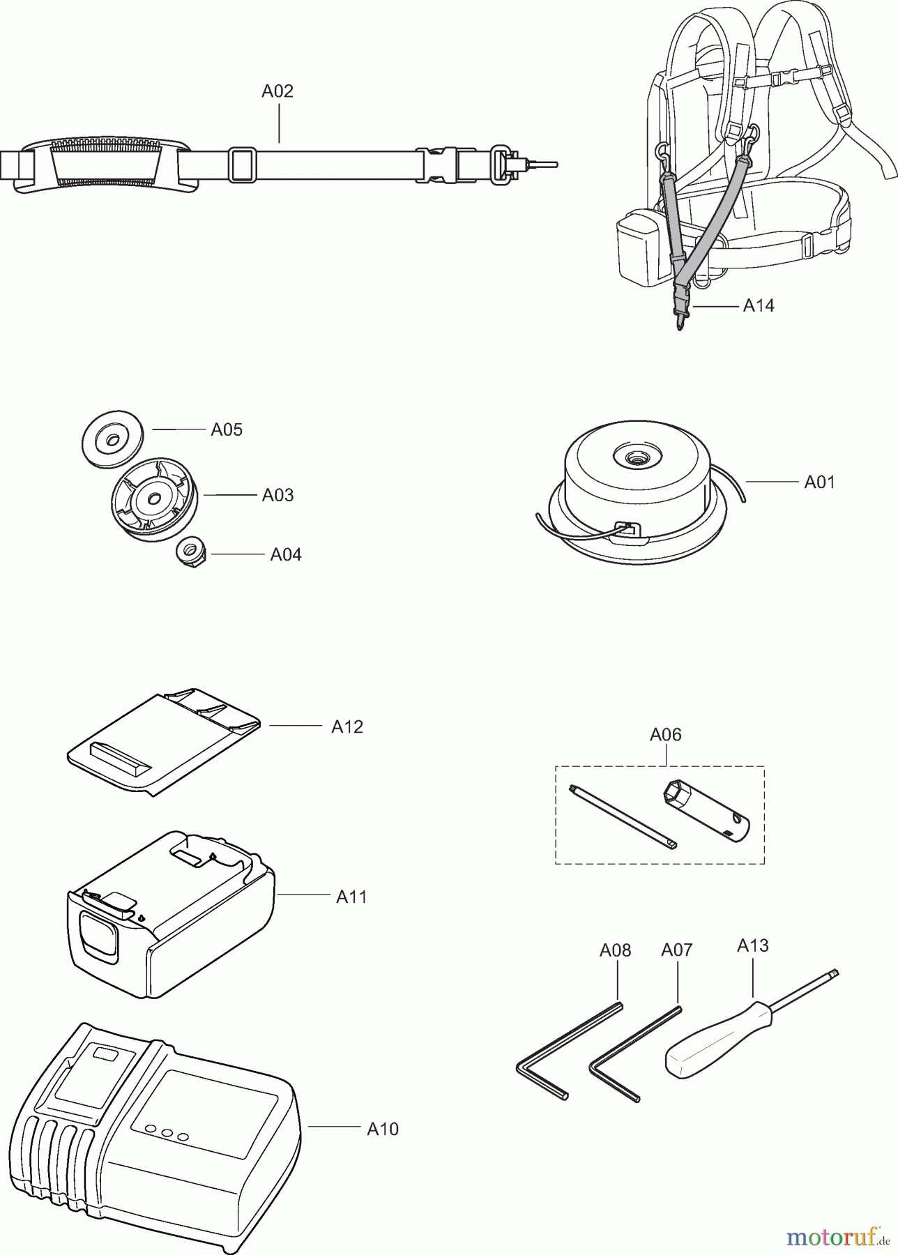  Dolmar Motorsensen & Trimmer Akku AT-3631 C 3  Zubehör