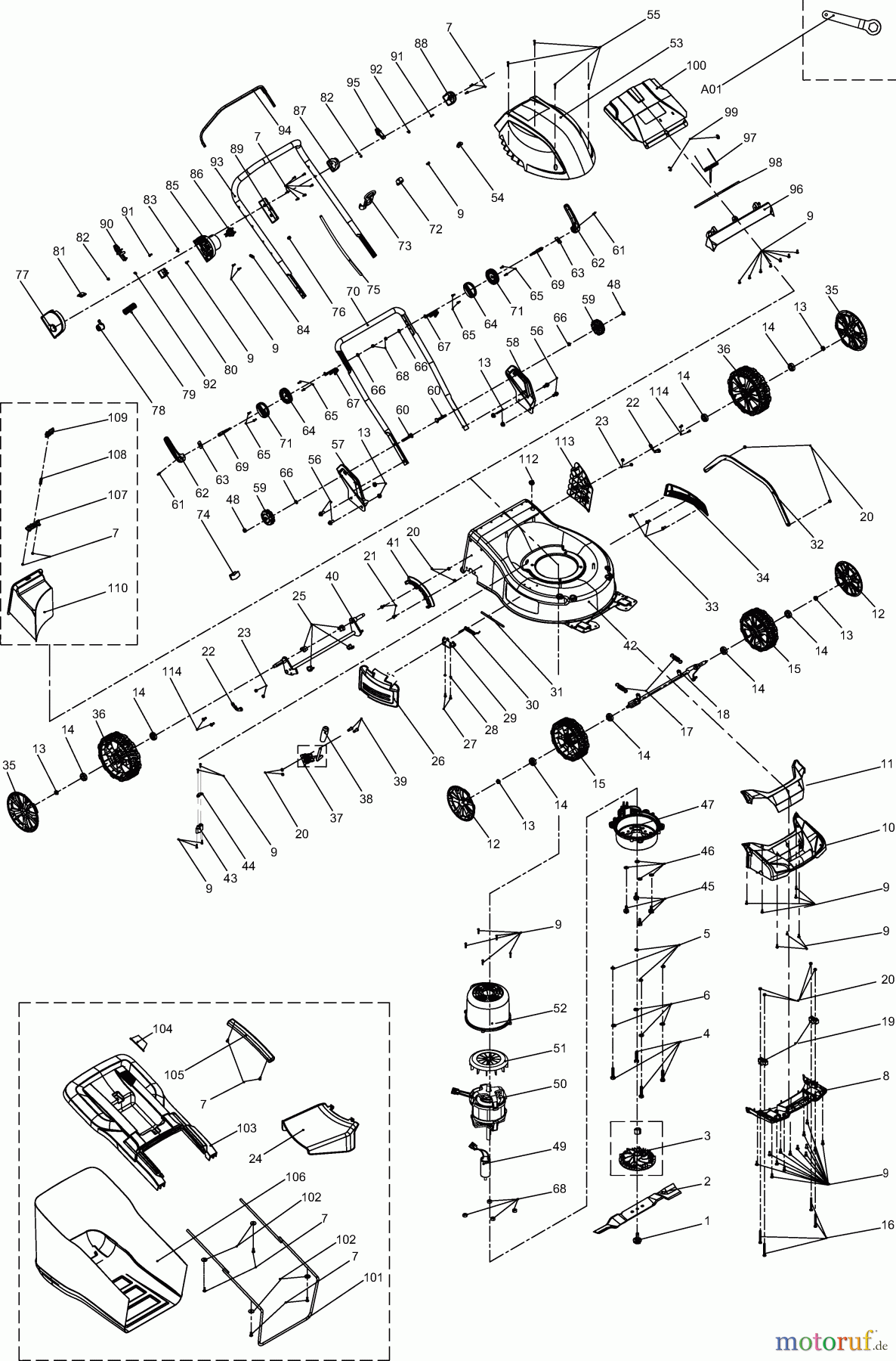  Dolmar Rasenmäher Elektro EM461 1  EM-461, ELM4612 (EU-SCHUKO)