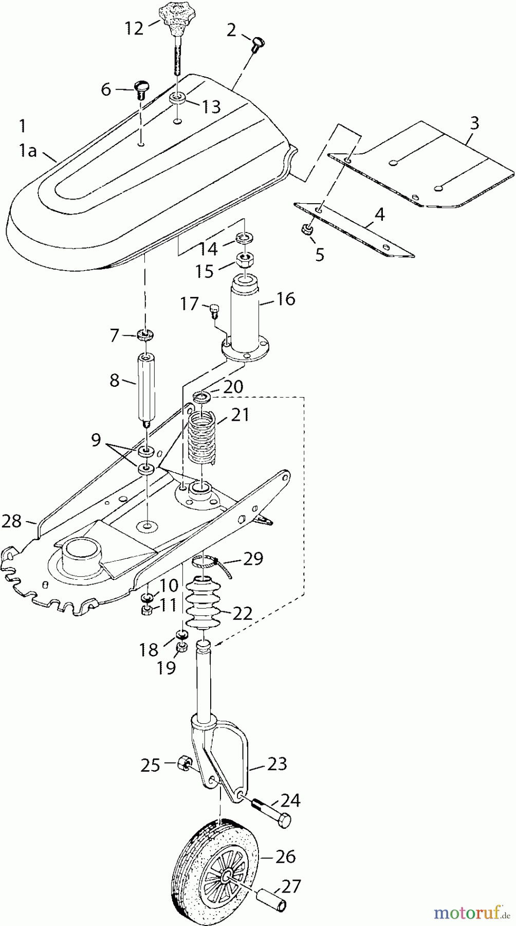  Dolmar Rasentraktoren Zubehör RS-120, TA-250, TK-420, TK-520, TS-125 18  TK-520 - Kehrmaschine (Schnellwechsler)