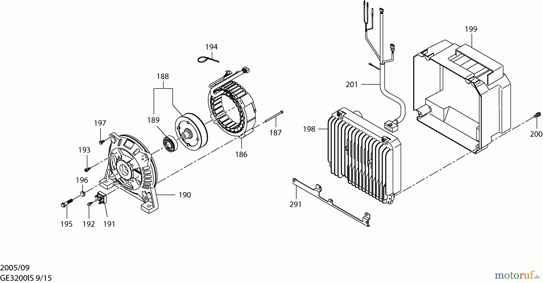 Dolmar Stromerzeuger GE-3200 IS 9 Rotor, Stator, Inverter