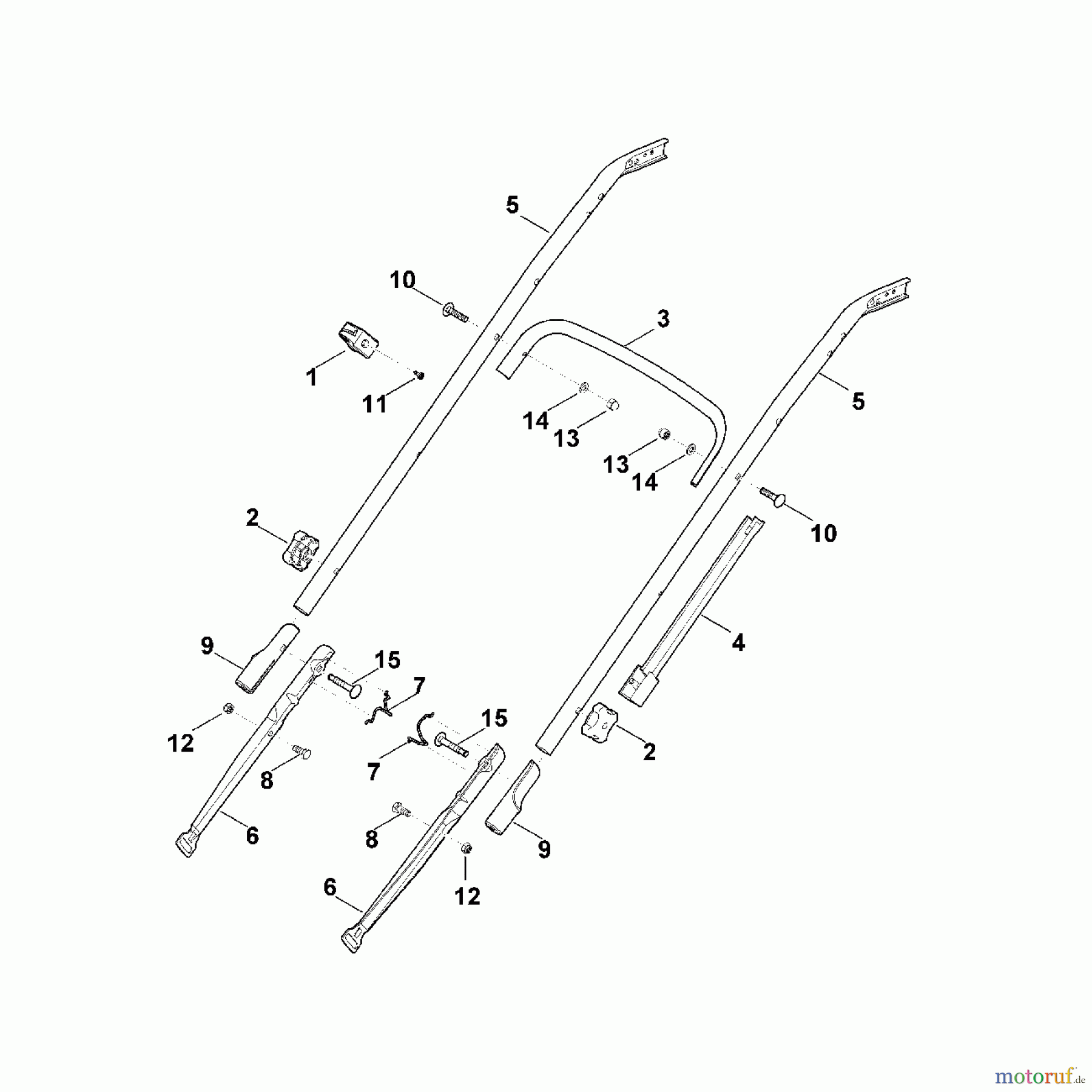  Viking Rasenmäher Benzinrasenmäher MB 545.0 VS B - Lenker Unterteil