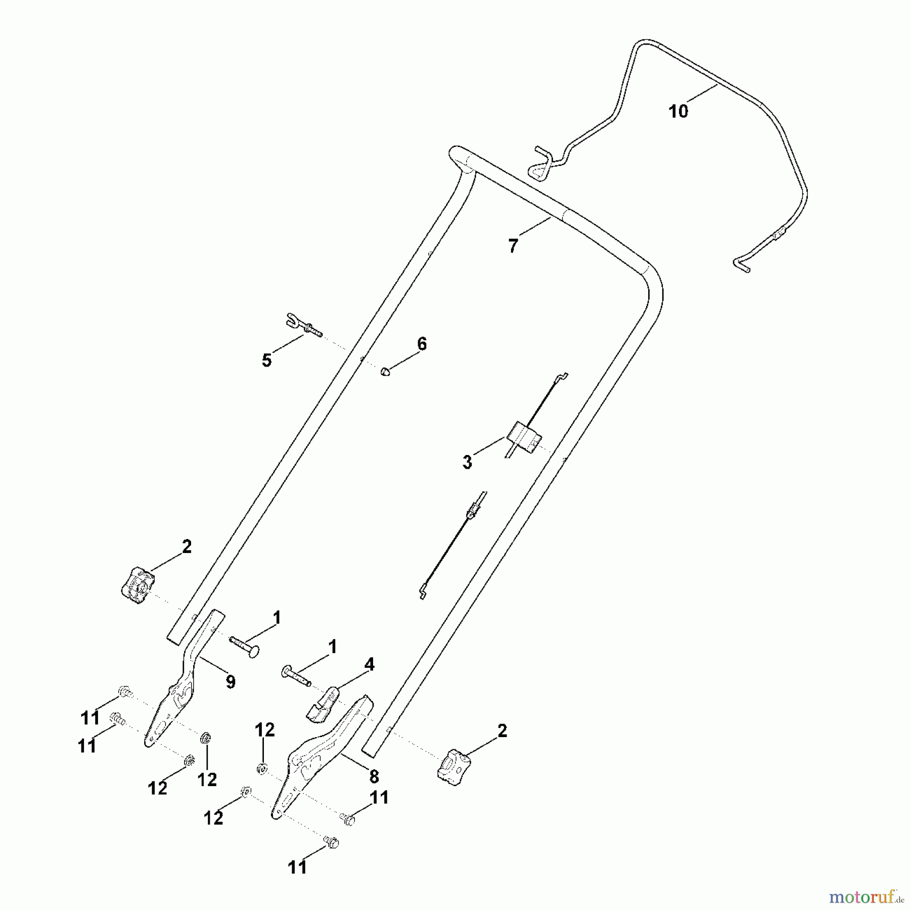  Viking Rasenmäher Benzinrasenmäher MB 248.3 A - Lenker