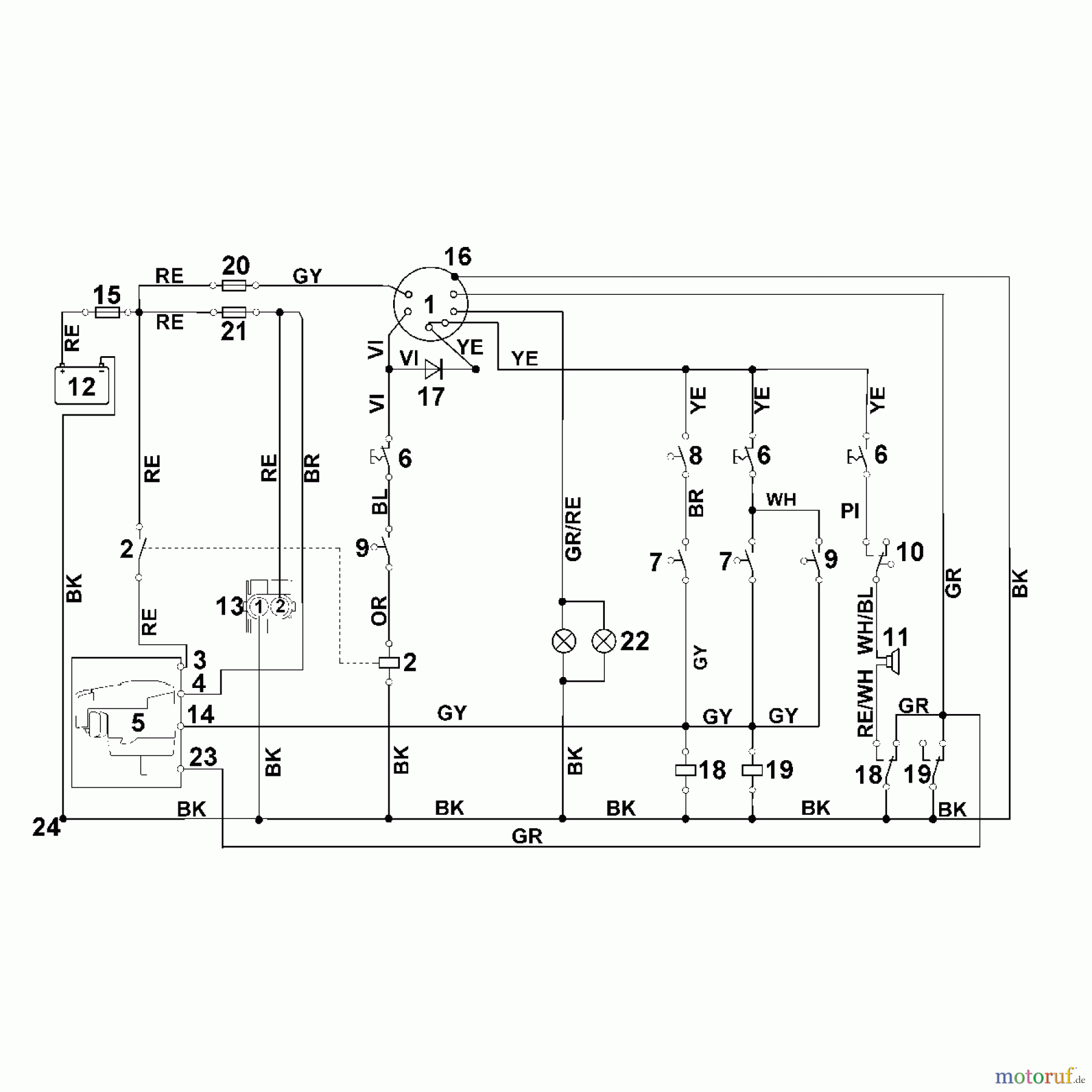  Viking Rasentraktoren Rasentraktoren MT 5097.0 C R - Schaltplan