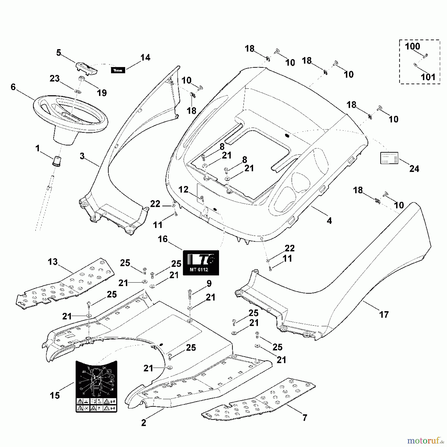  Viking Rasentraktoren Rasentraktoren MT 6112.0 C - Verkleidung