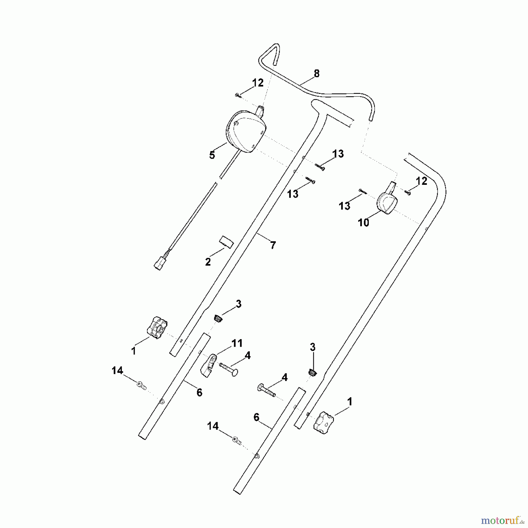  Viking Rasenmäher Akkurasenmäher MA 339 A - Lenker