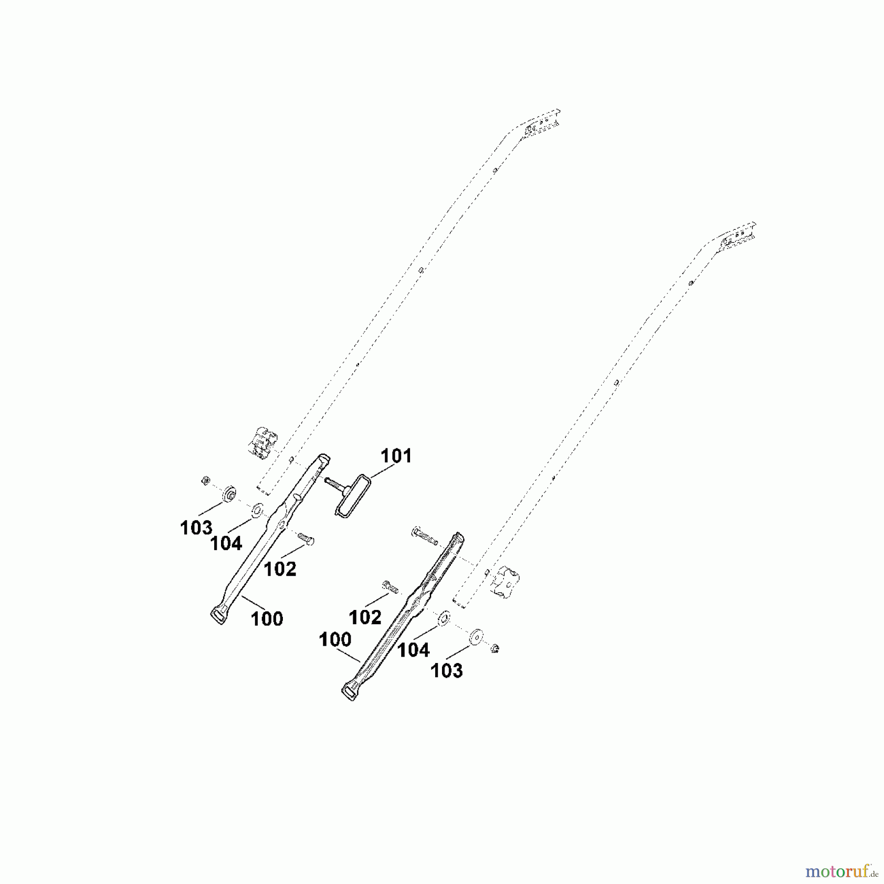 Viking Rasenmäher Elektrorasenmäher ME 545.0 B1 - Lenker Unterteil (f. ältere Bauart)