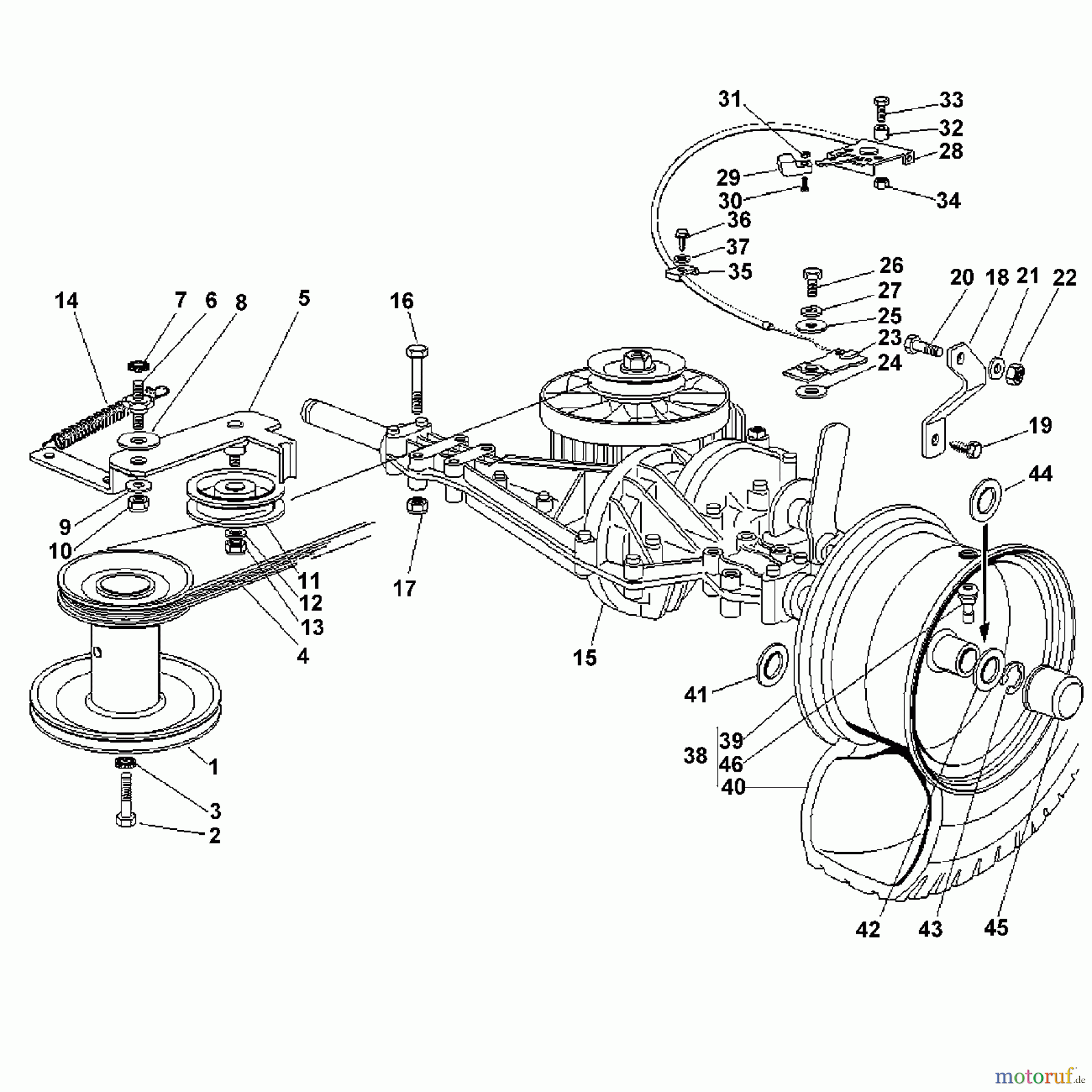 Viking Aufsitzmäher Aufsitzmäher MR 380 F - Getriebe