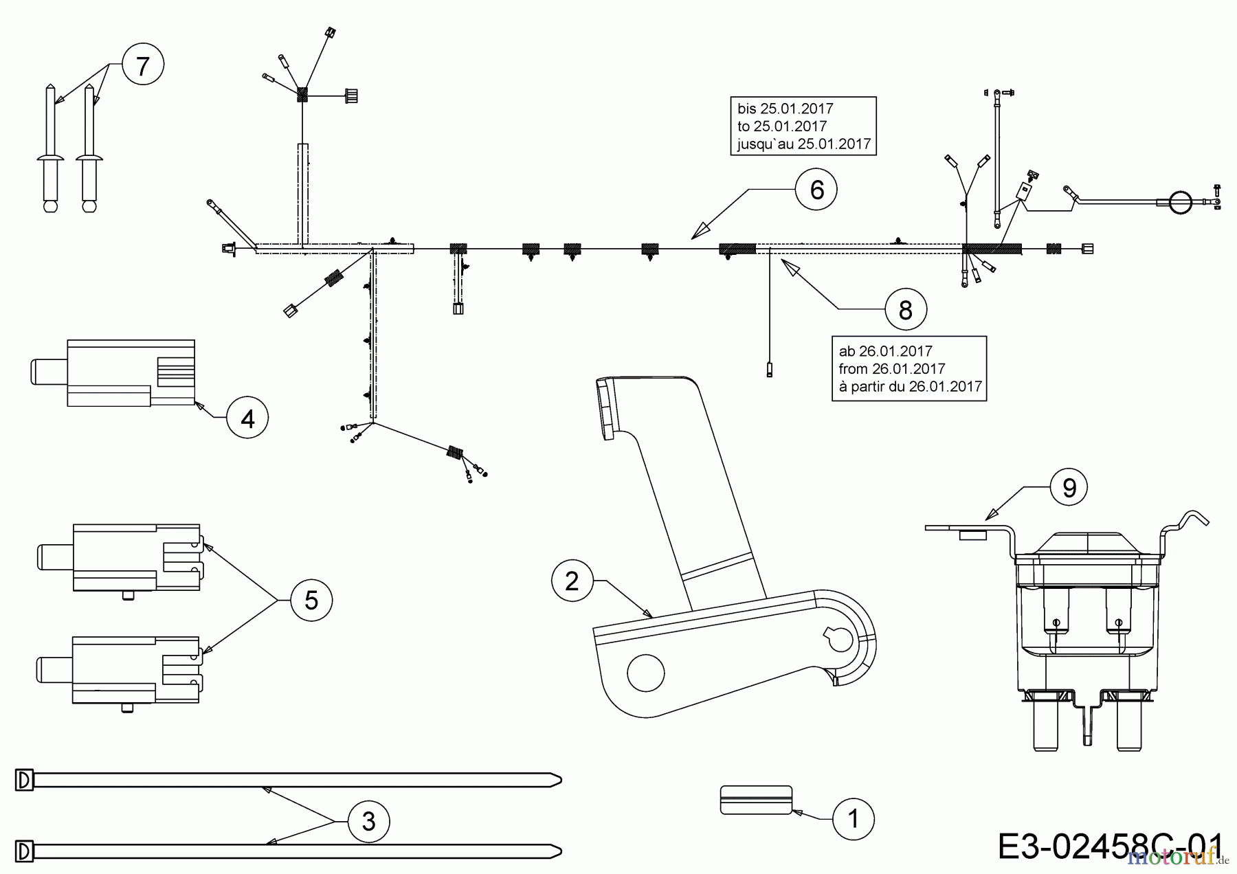 Black Edition Lawn tractors 200-107 TWIN H 13IT79GG615 (2019) Electric parts