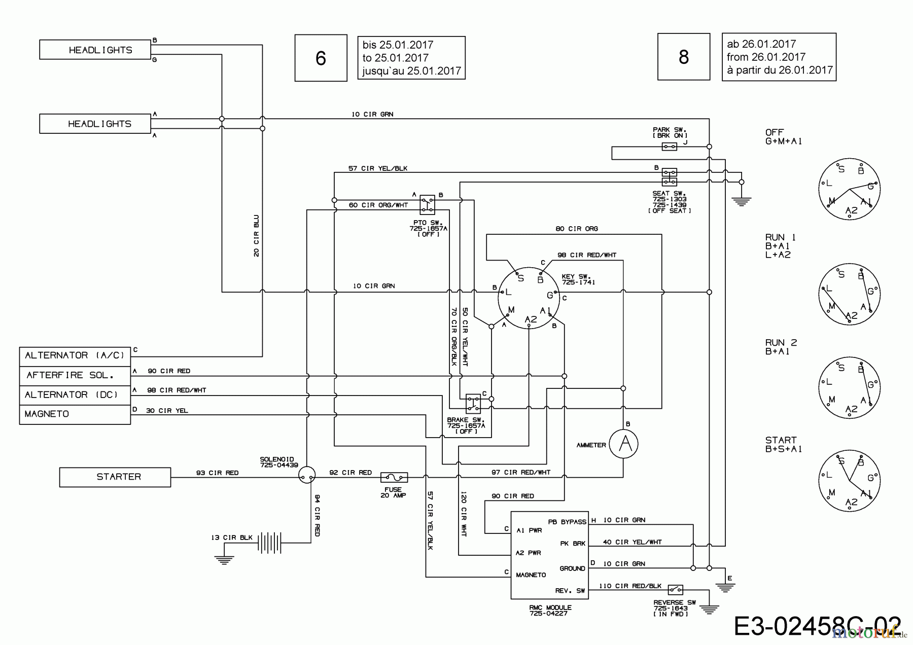 Black Edition Lawn tractors 200-107 TWIN H 13IT79GG615 (2019) Wiring diagram