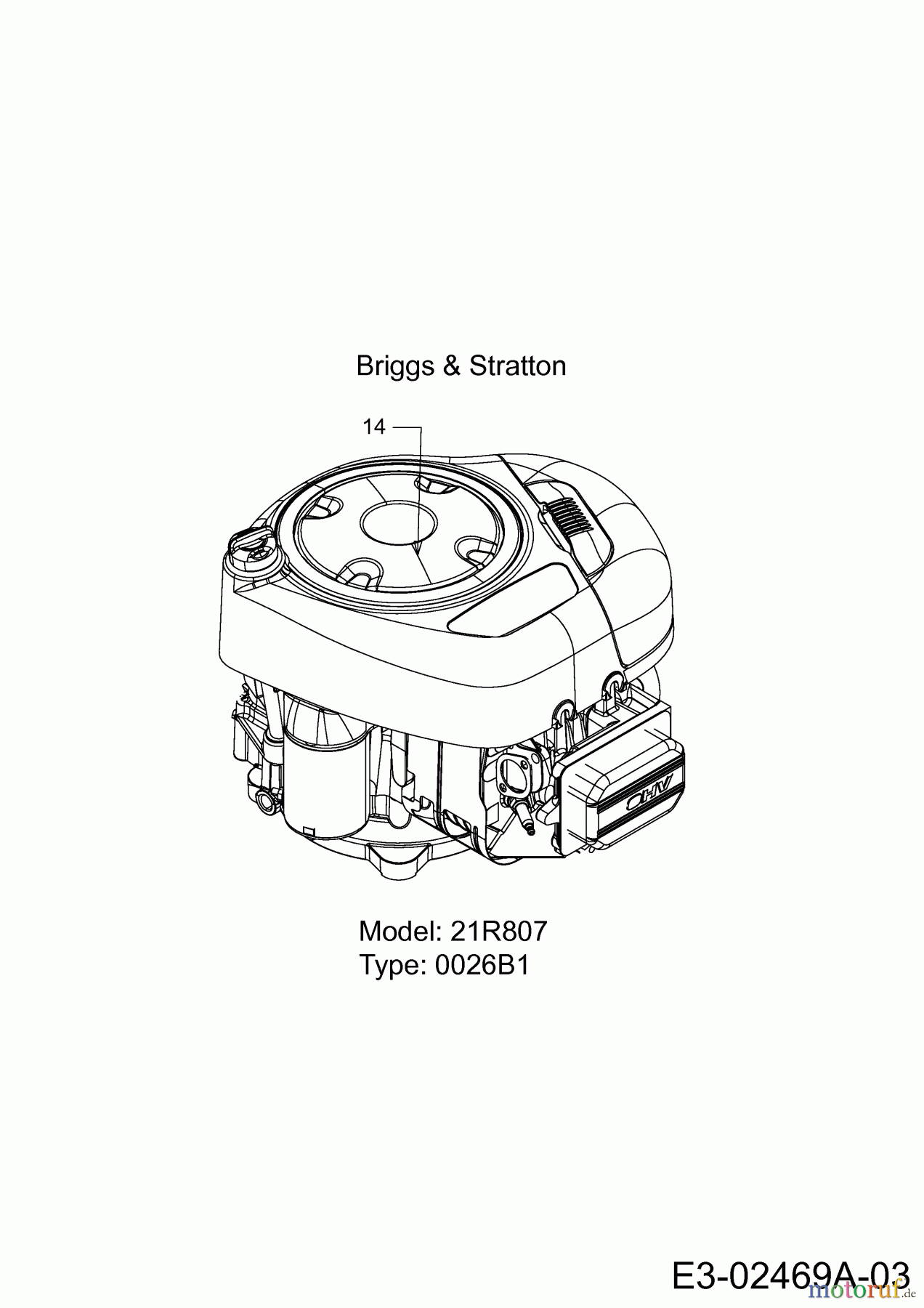 Gartenland Lawn tractors GL 13.5/92 T 13AH77KE640 (2019) Engine Briggs & Stratton