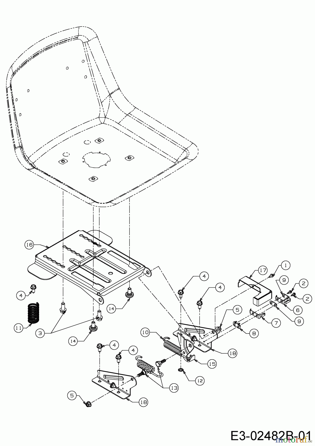  Helington Lawn tractors H 92 H 13A871KE686  (2020) Seat bracket