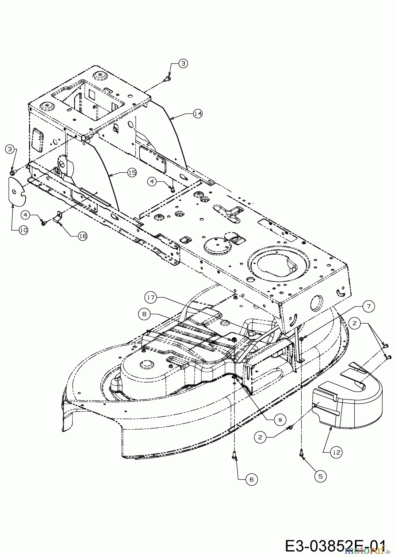 MTD Lawn tractors Smart RG 145 13HM76KG600 (2020) Covers mowing deck G (42