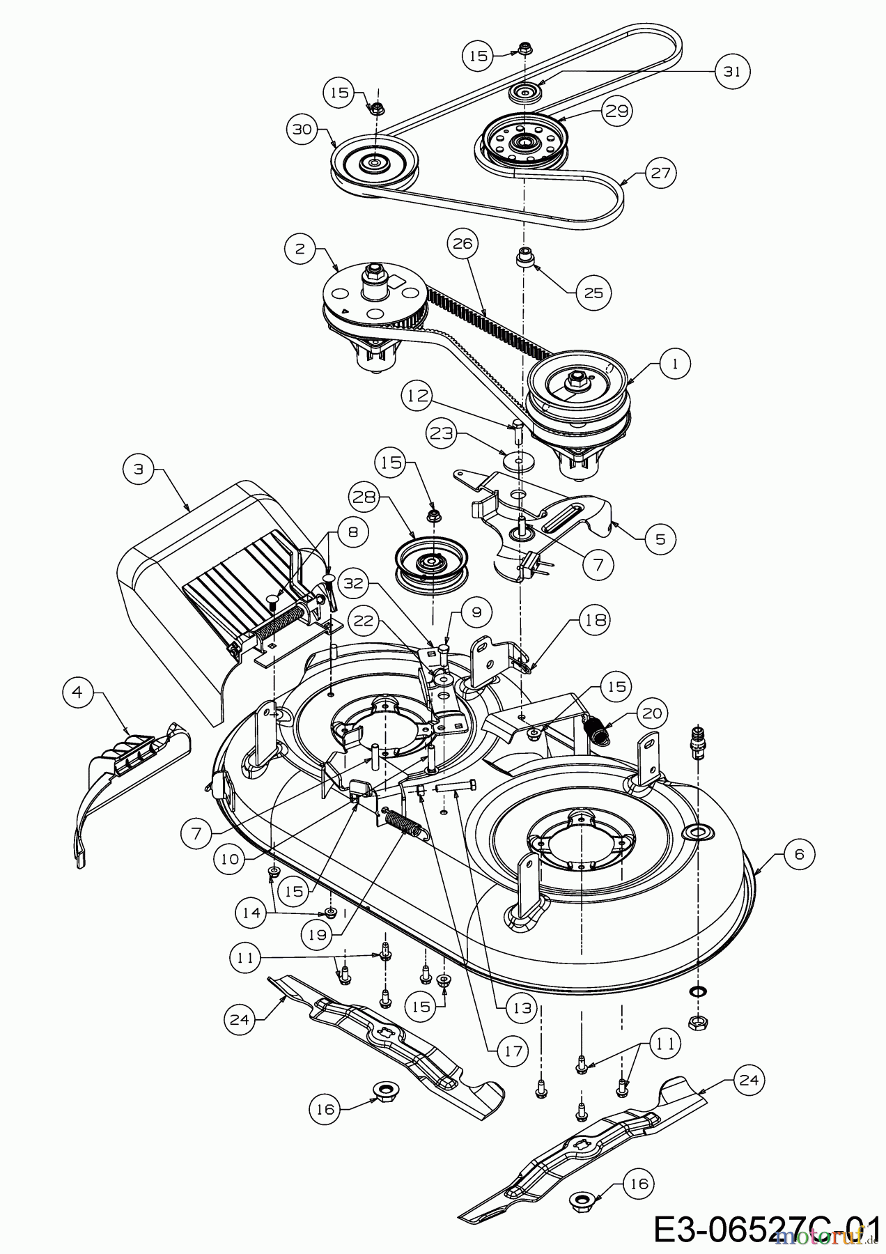 MTD Motormäher mit Antrieb WCM 84 E 12AE76SM678 (2019) Mähwerk