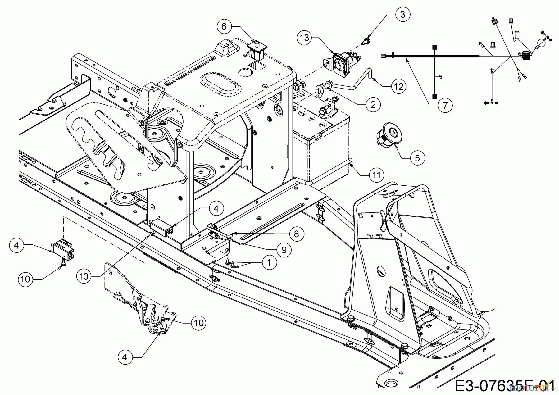  MTD Lawn tractors Minirider 76 SDE 13C726JD600  (2020) Electric parts