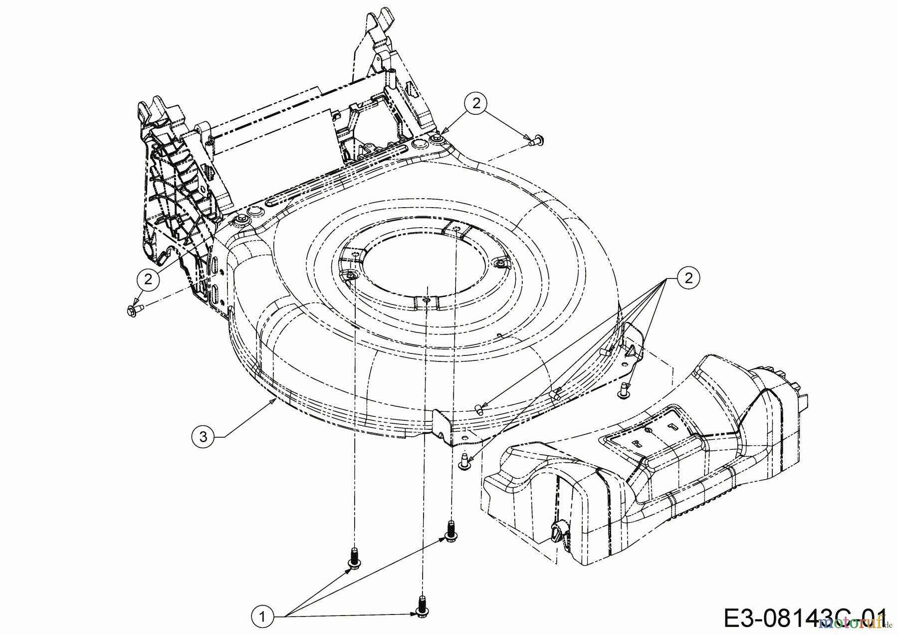 MTD Petrol mower Smart 46 PB 11A-TA5B600 (2019) Deck housing