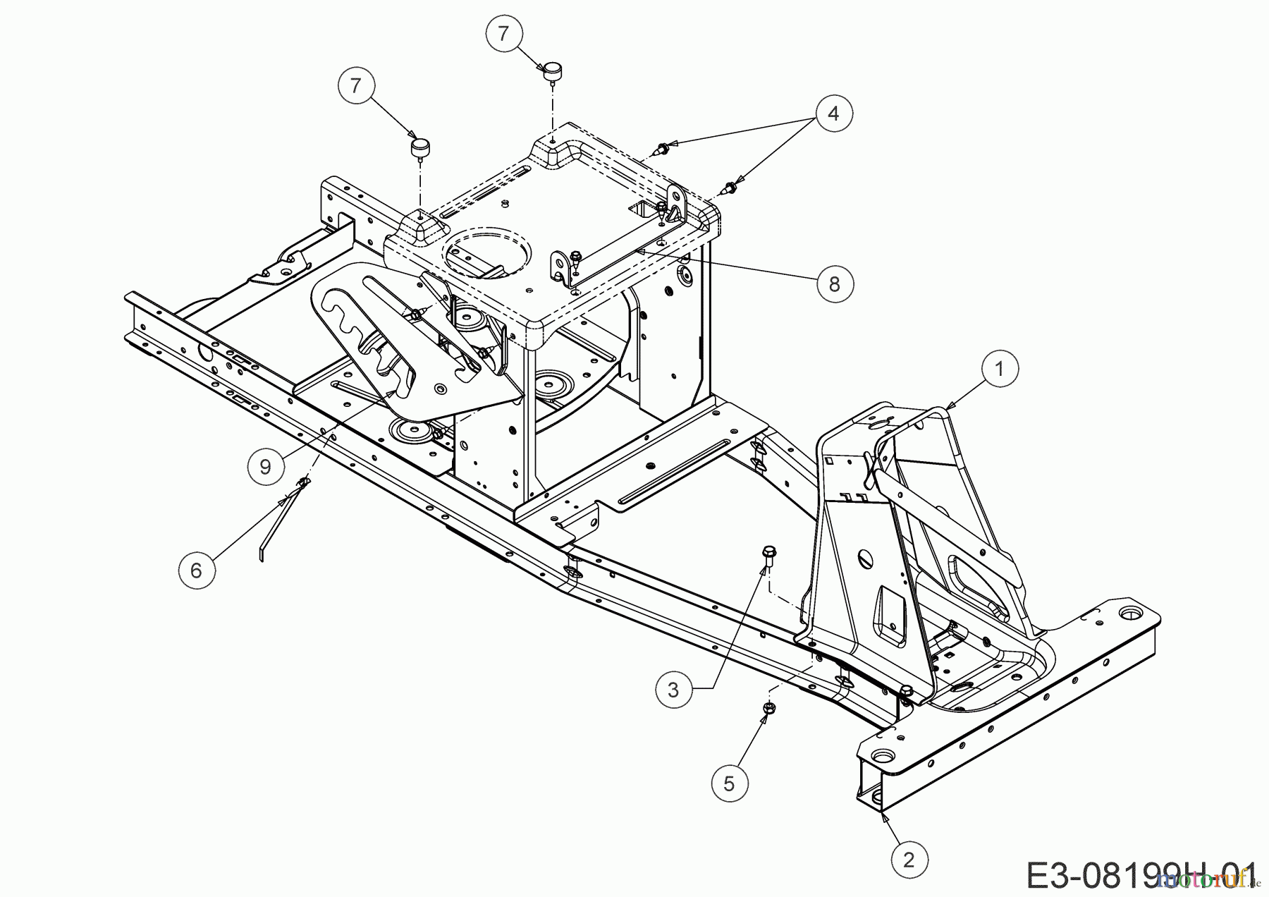 MTD Tracteurs de pelouse Minirider 60 SDE 13BA26JC600 (2020) Châssis