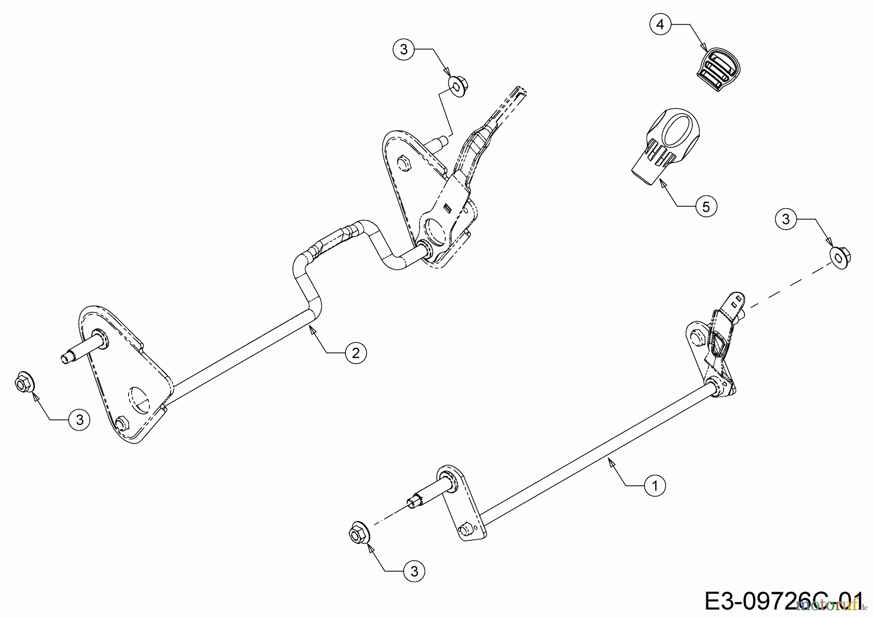 MTD Motormäher mit Antrieb 5350 HW 12B-PDJ6600 (2020) Achsen, Höhenverstellung