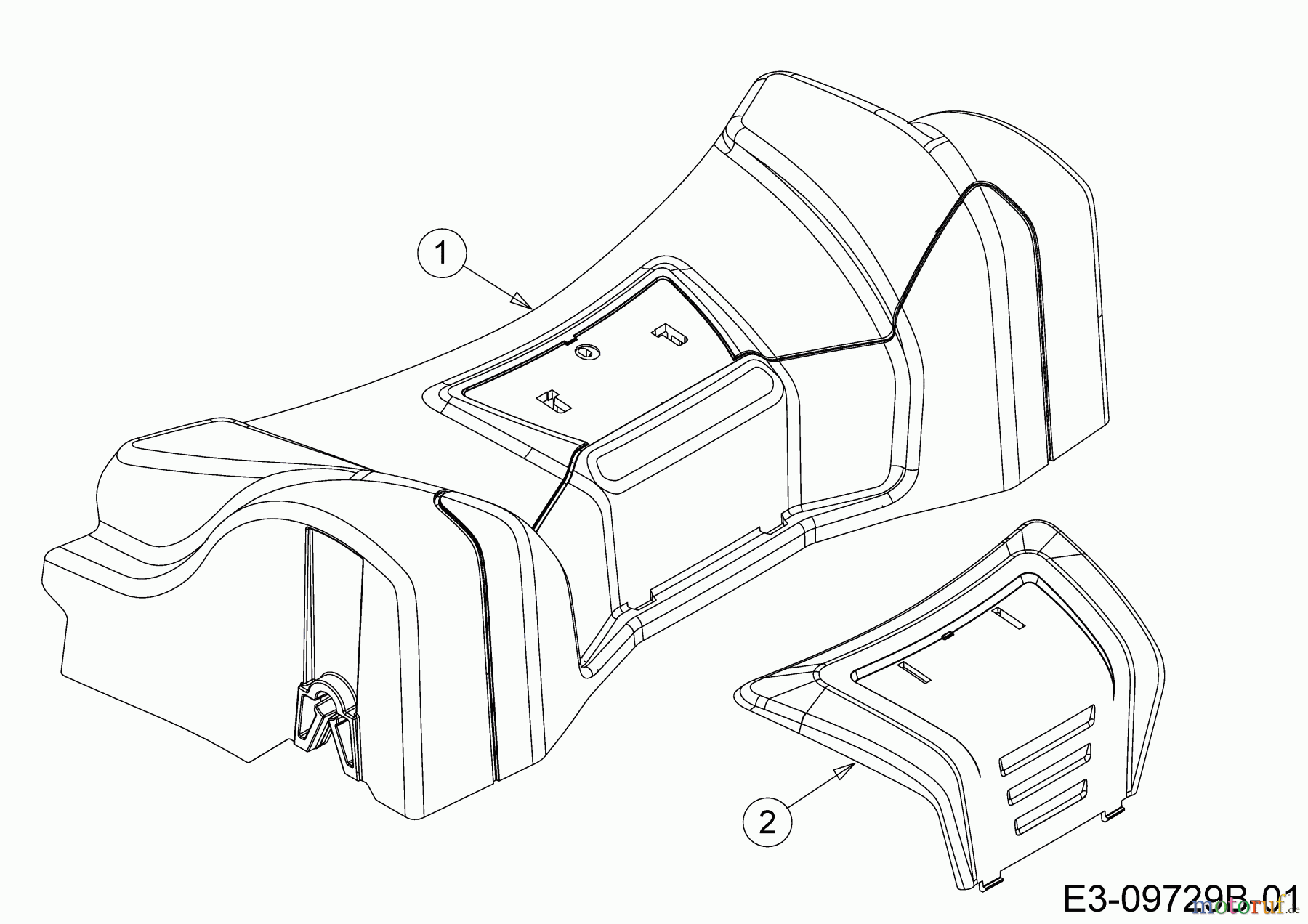  MTD Petrol mower self propelled SP 53 HWH 12A-PDDQ600  (2019) Cover front axle