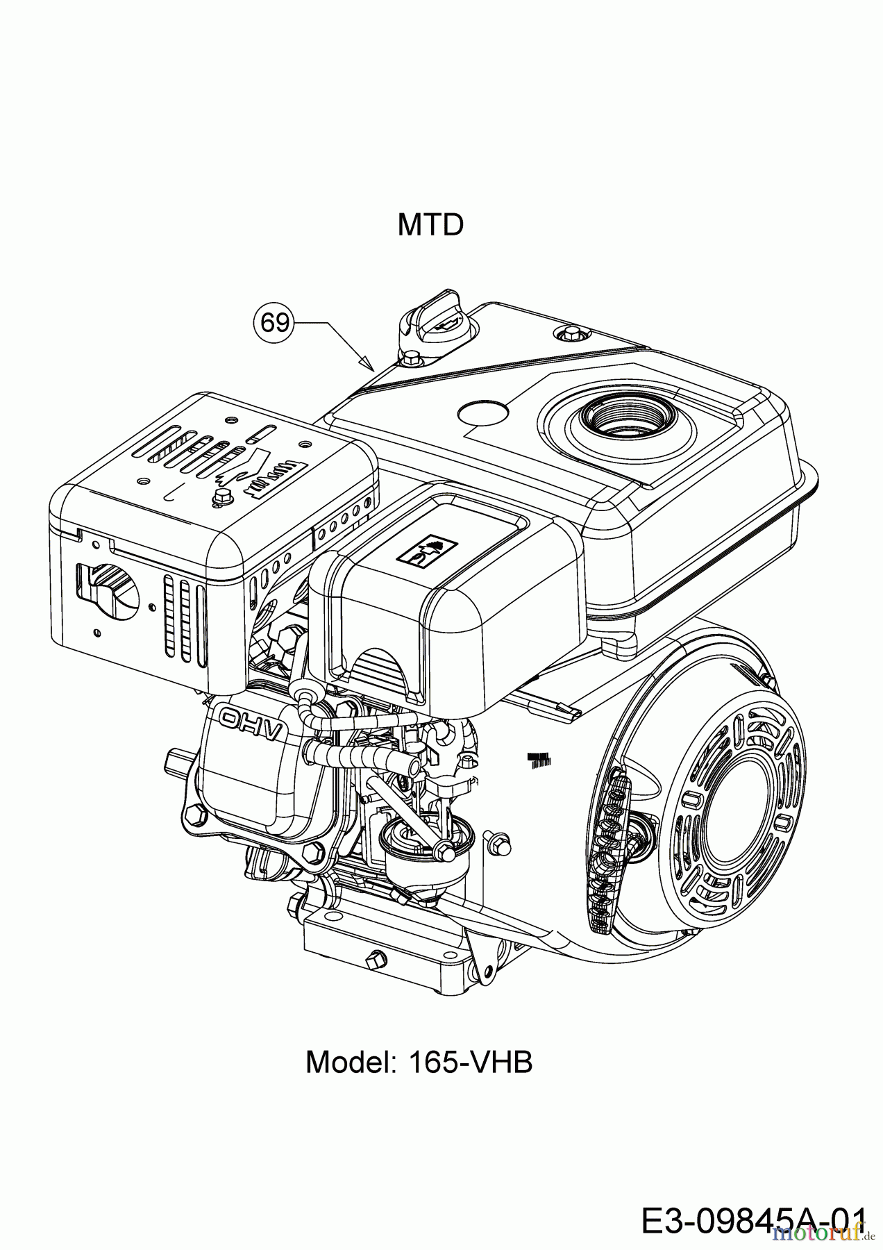  MTD Tillers T/330 M 21D-33MV678  (2019) Engine MTD