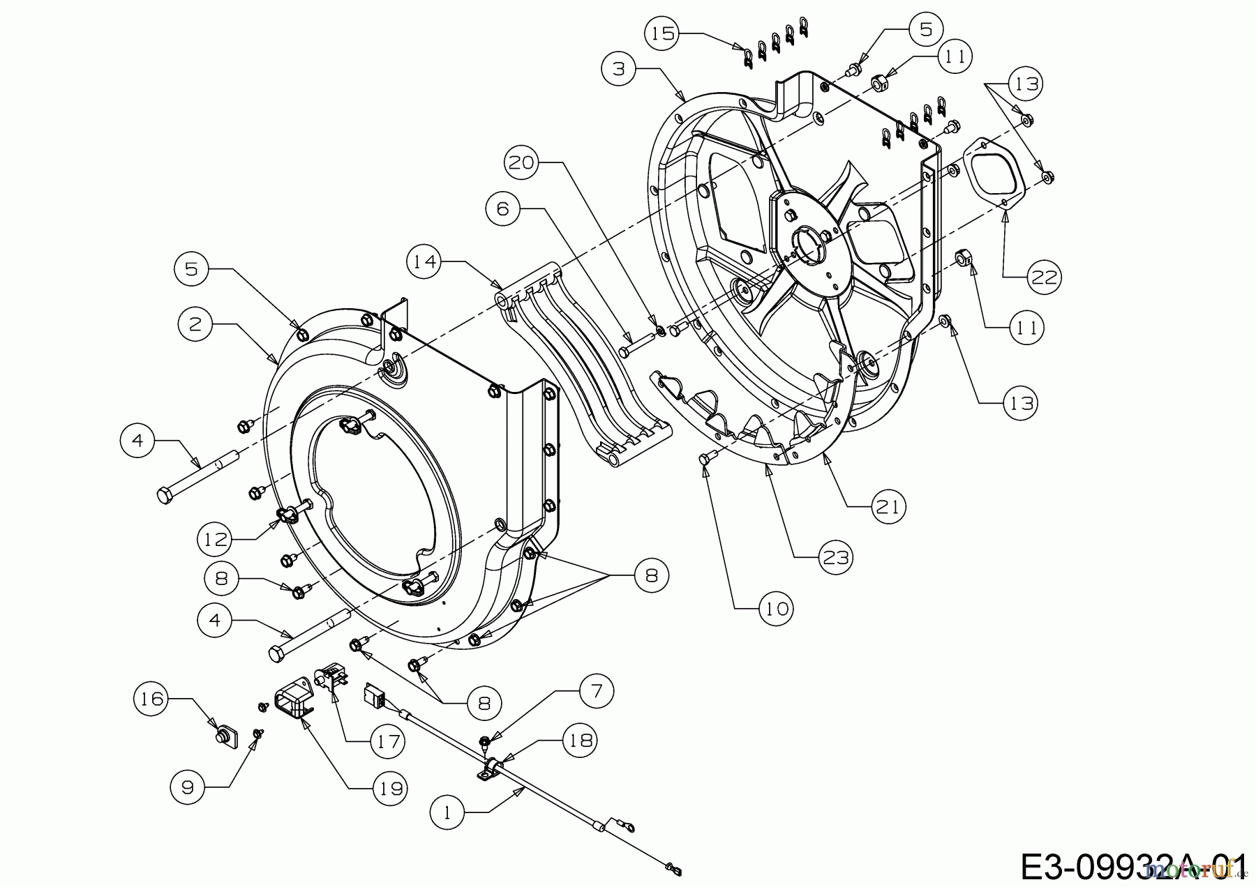  MTD Chipper shredders vac 202 24A-202K678  (2019) Impeller housing