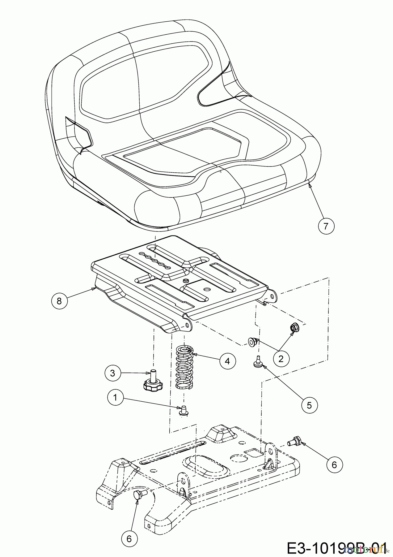  Bestgreen Lawn tractors BG 76 SM 13B726JD655  (2019) Seat, Seat bracket