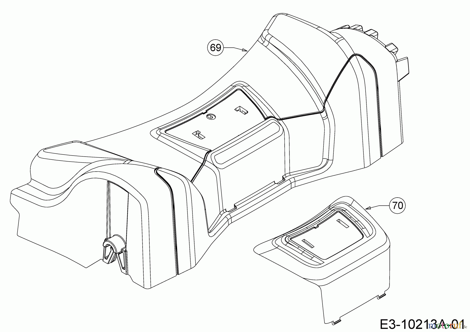 MTD Petrol mower self propelled BE 53 HWBIS 12BEPD7E676 (2019) Cover front axle