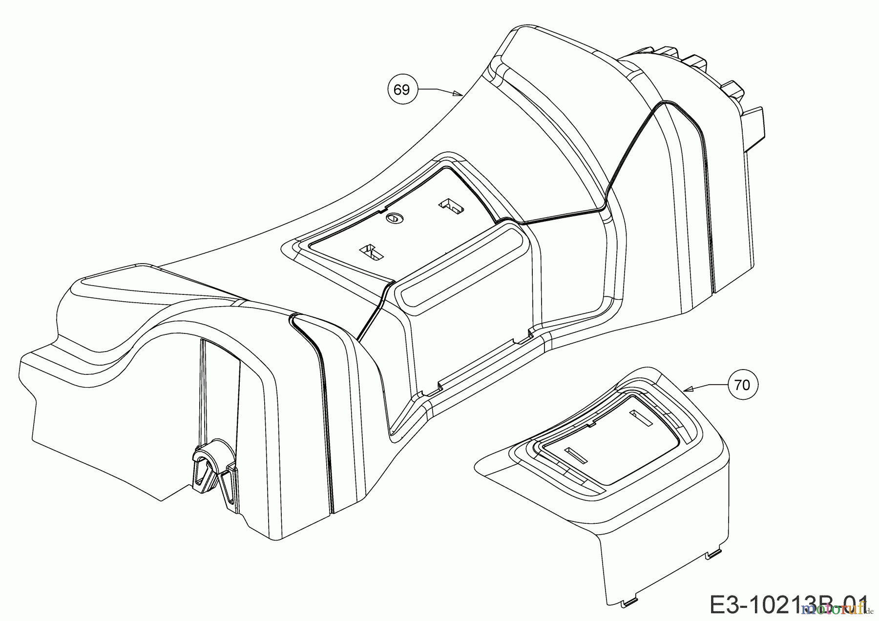 MTD Petrol mower self propelled 53 SPSBHW 12D-PH5L600 (2019) Cover front axle