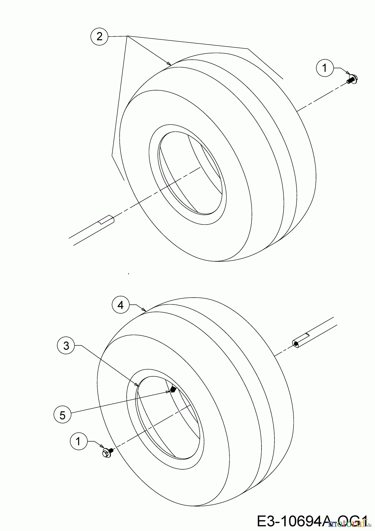  MTD Lawn tractors Smart RE 130 H 13A771KE600  (2020) Rear wheels