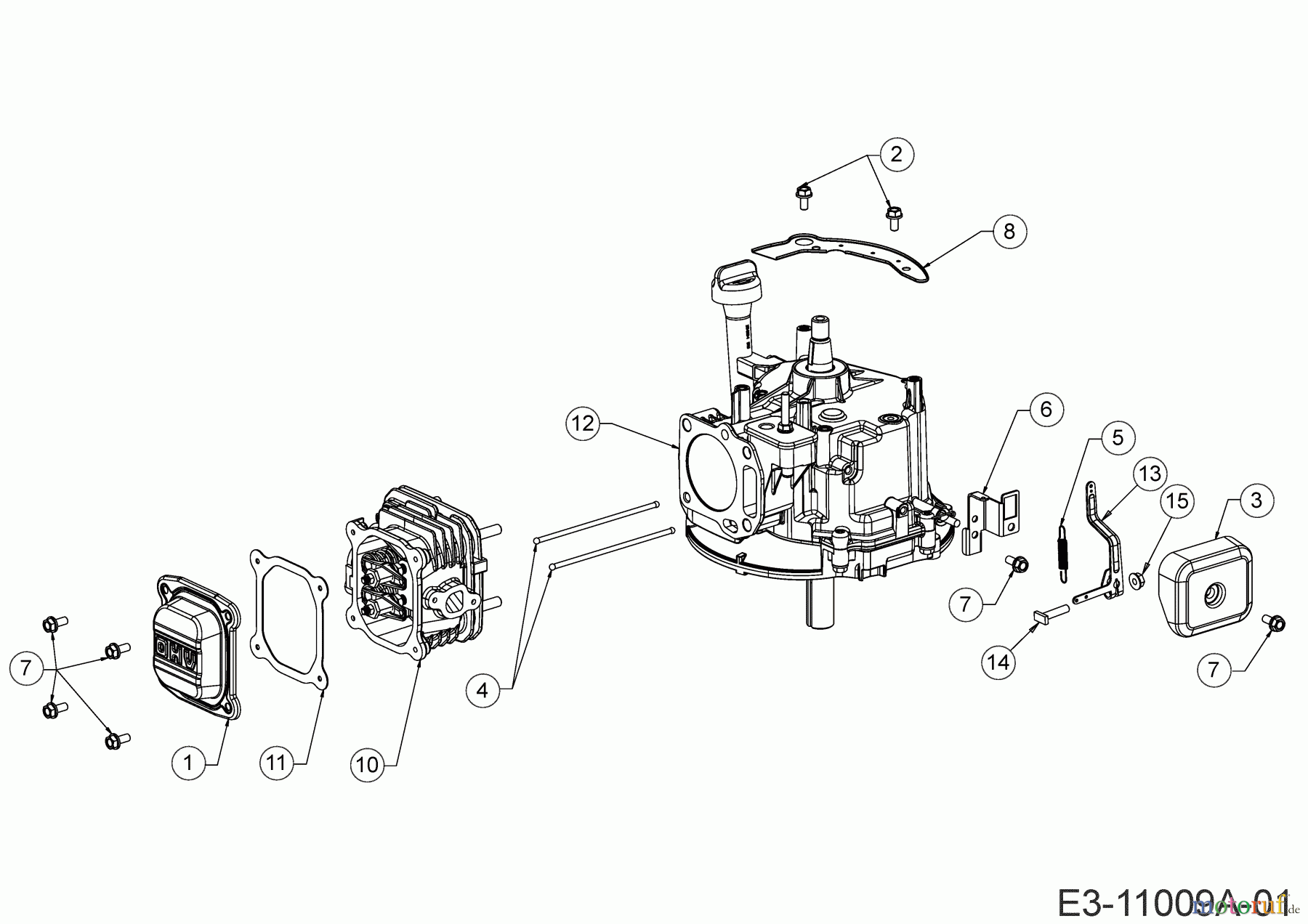 MTD-Engines Vertical 5T65RHB 752Z5T65RHB (2019) Govenor lever, Valve cover