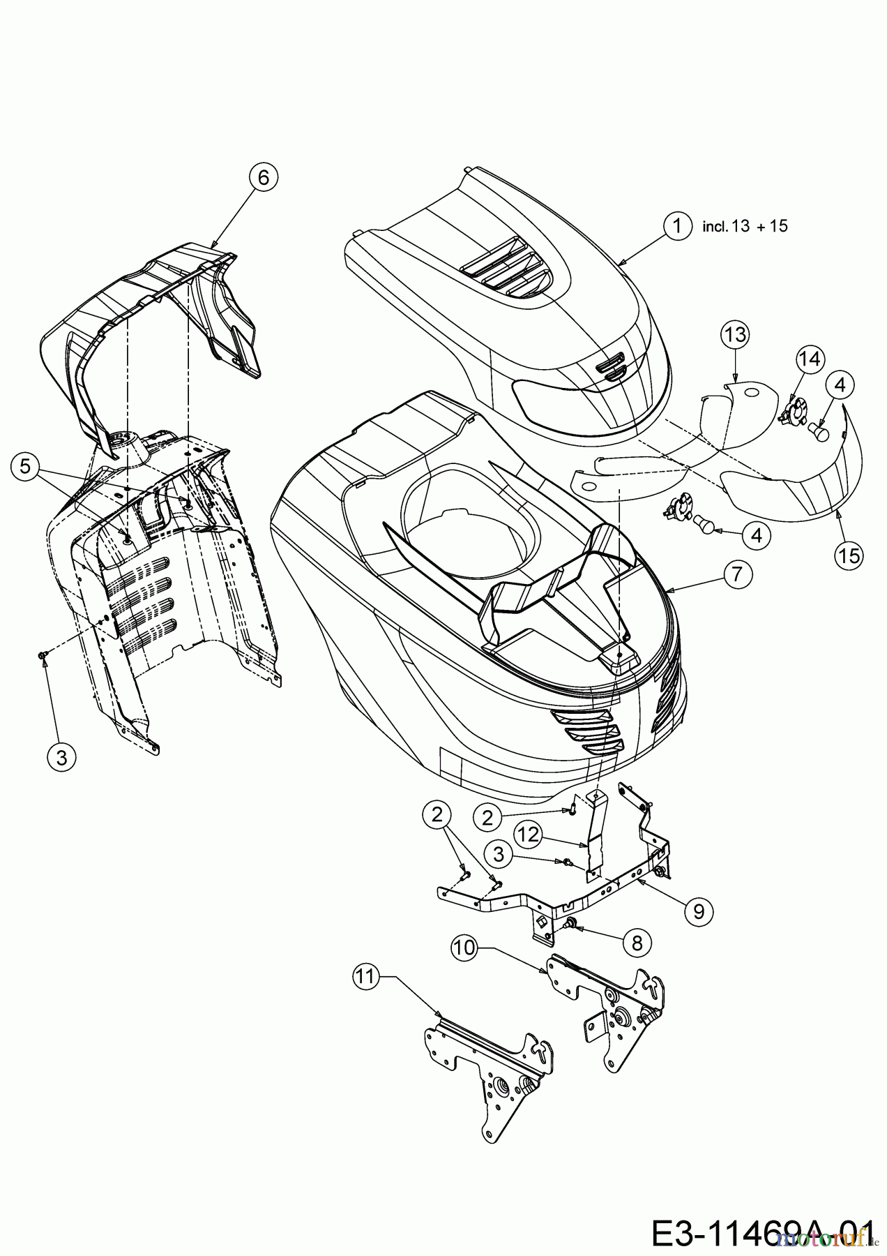  Black Edition Lawn tractors 180-92 TWIN H 13BT71GE615  (2019) Engine hood G-Style