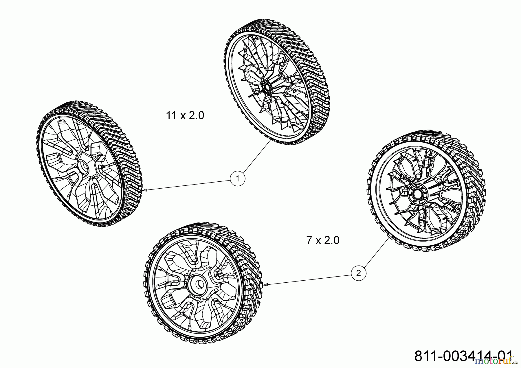  Troy-Bilt Petrol mower TB 196 11A-B2ML309  (2023) Wheels