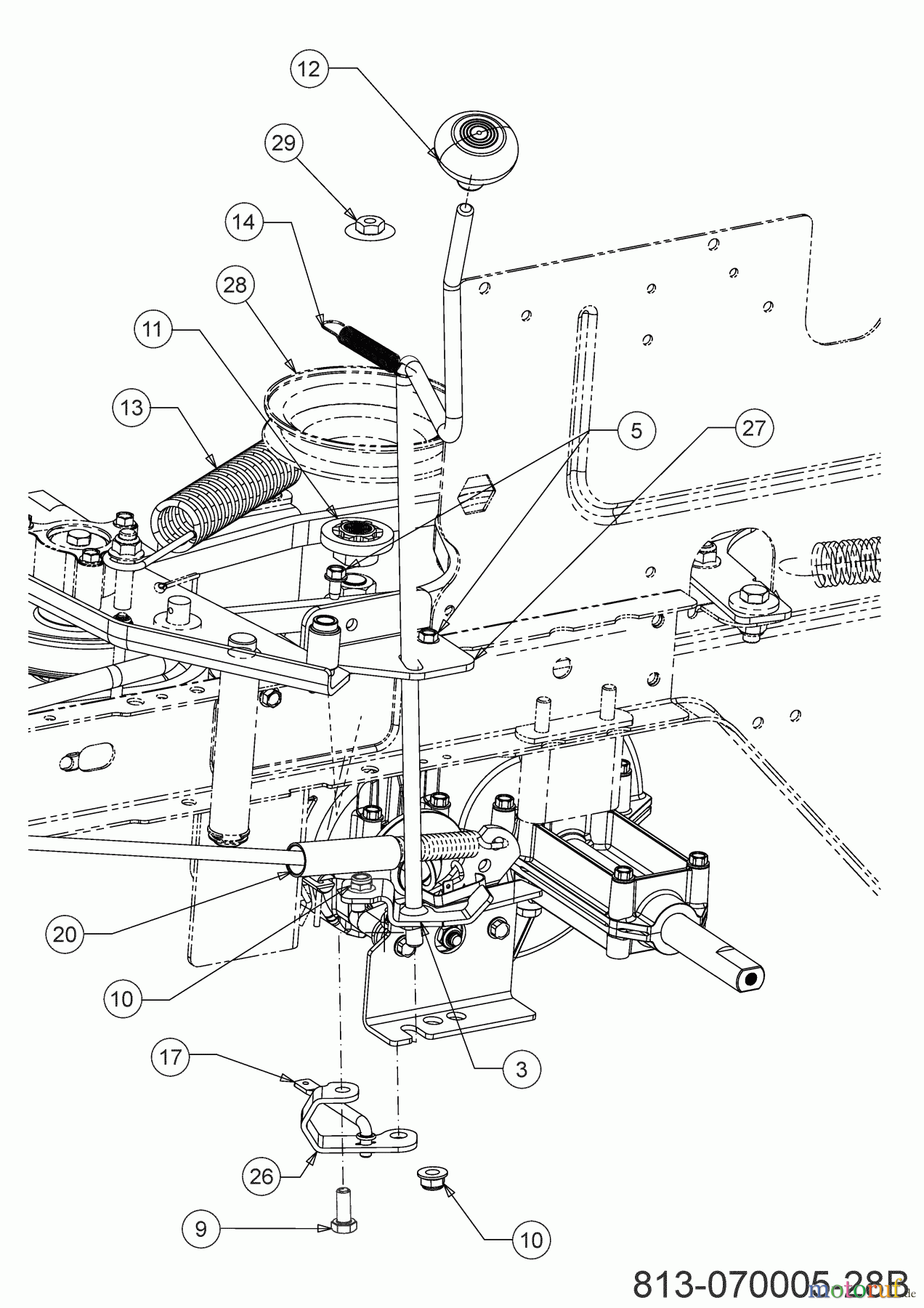  Bricolage Lawn tractors INV A13092 AB 13A776SE648 (2022) Shift lever