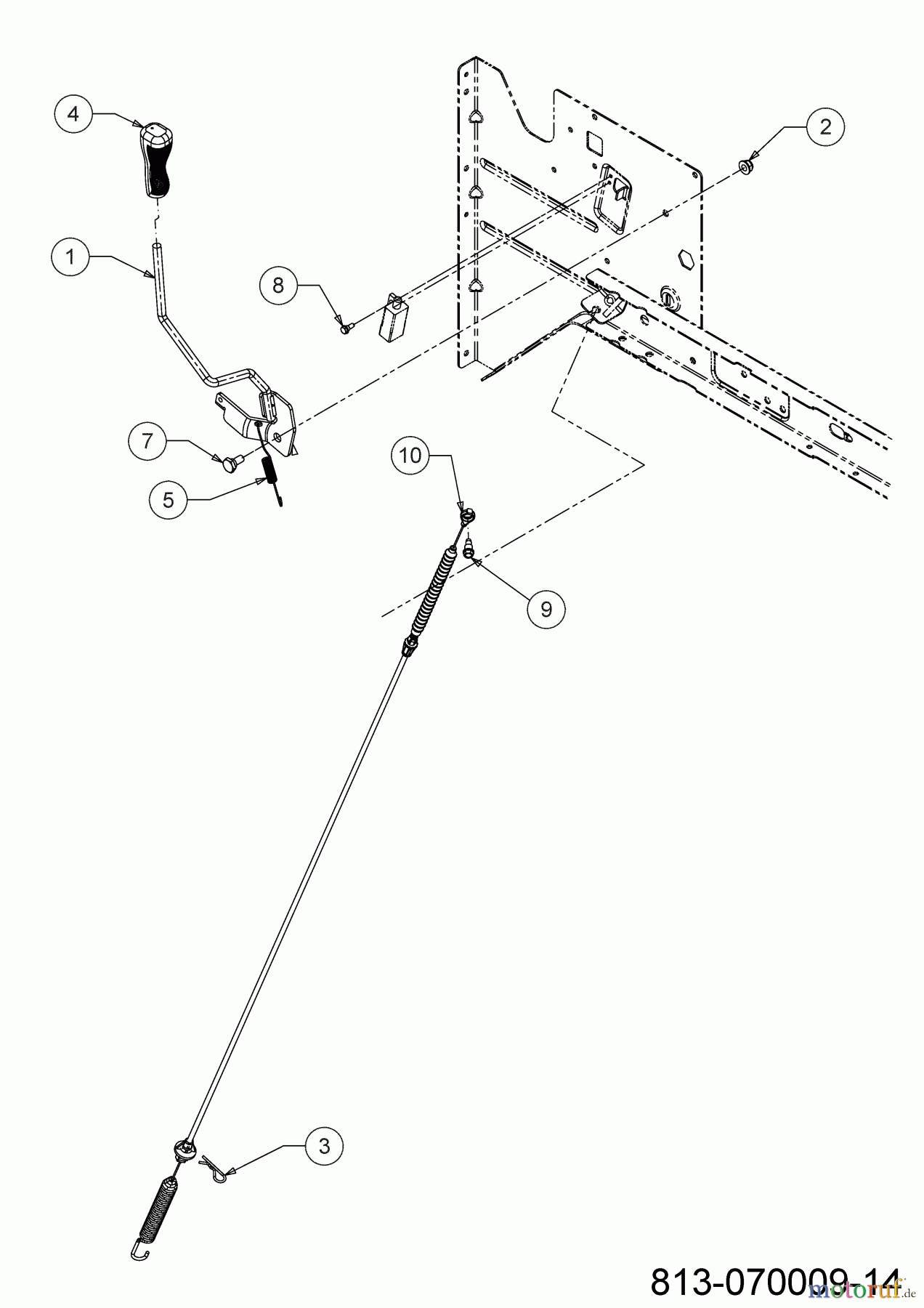  MTD Lawn tractors MTD 76 13B7765C600 (2021) Deck engagement