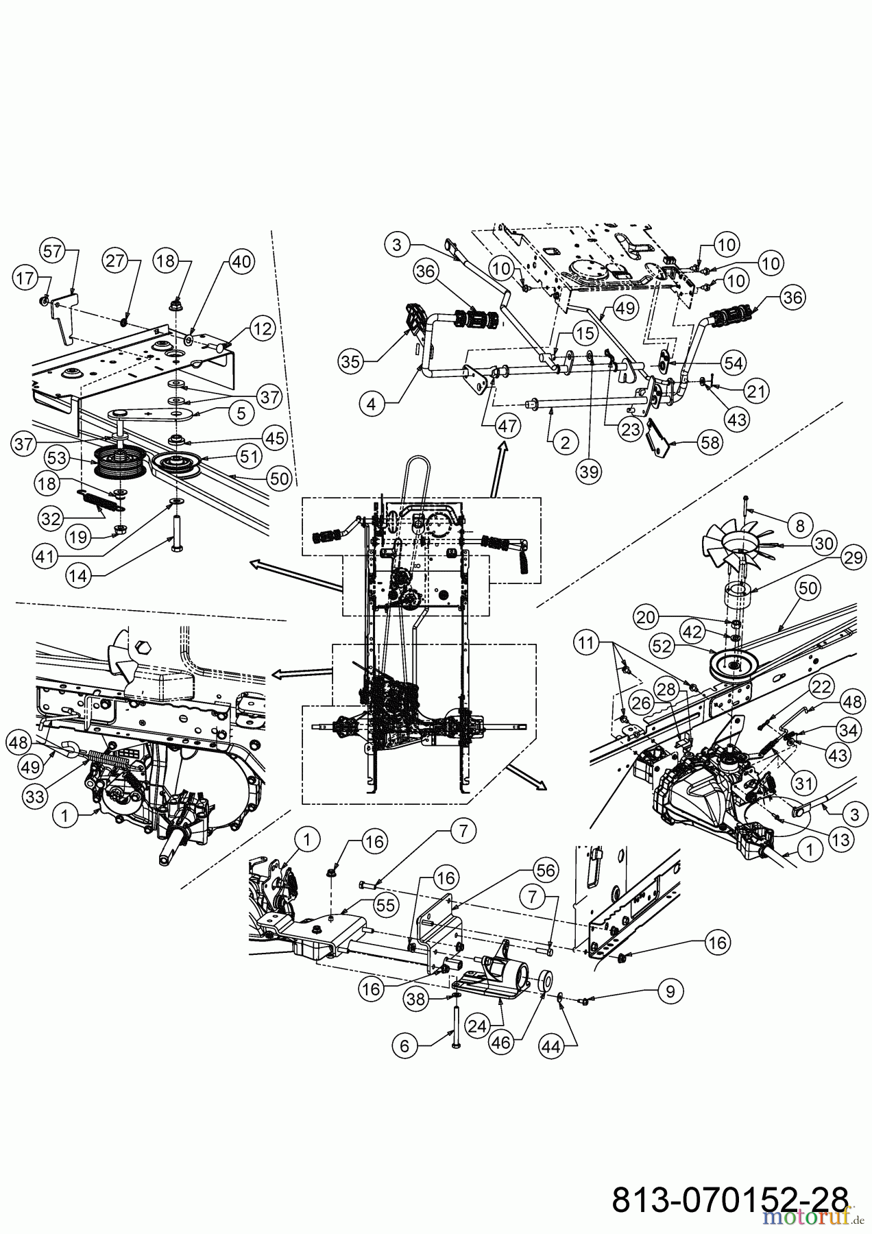  MTD Lawn tractors POWER EDITION 1750 13A8715N683 (2021) Hydrostatic gearbox, Belt, Pedals