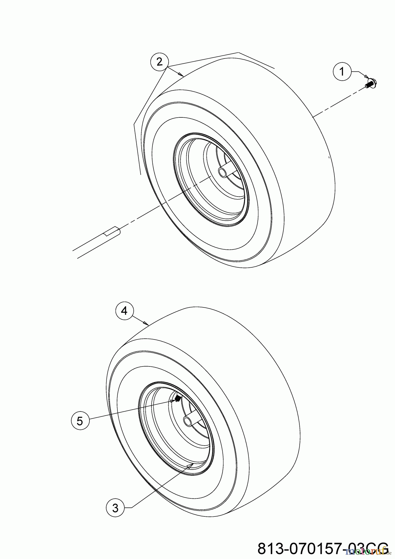  Greenbase Lawn tractors V 170 13A871KE618 (2021) Rear wheels