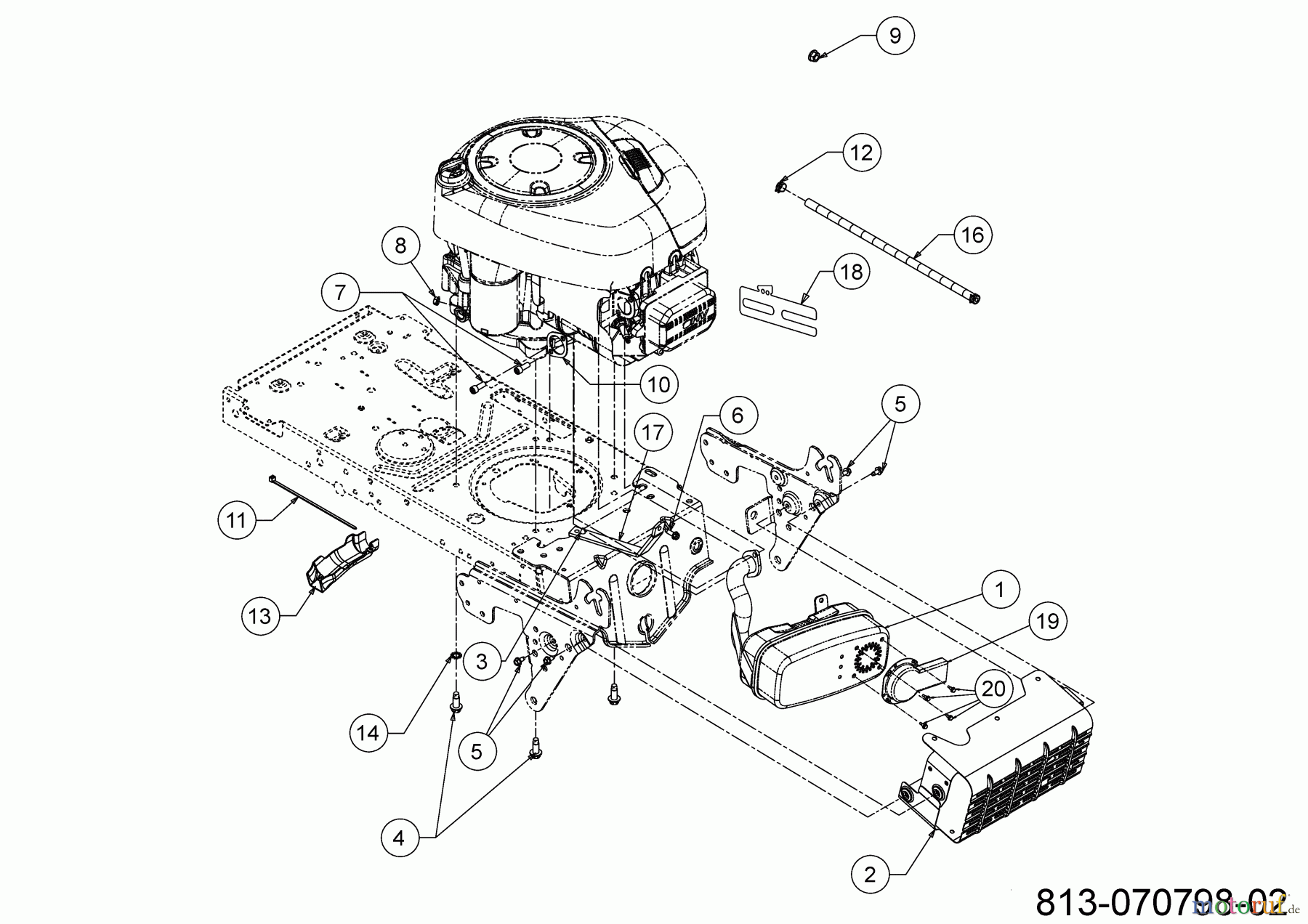 MTD Lawn tractors SILVERTRAC 107T/175 13AM77SS677 (2023) Engine accessories
