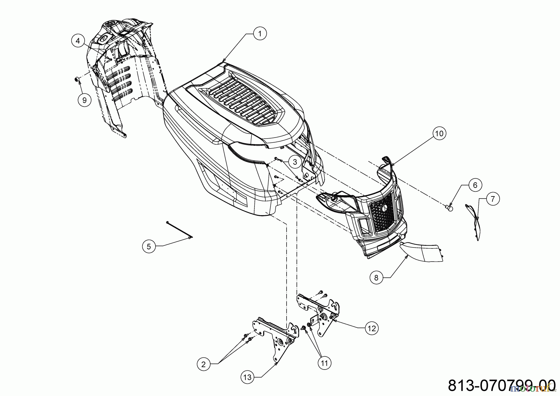  MTD Lawn tractors Smart RE 125 13B776KE600 (2022) Engine hood