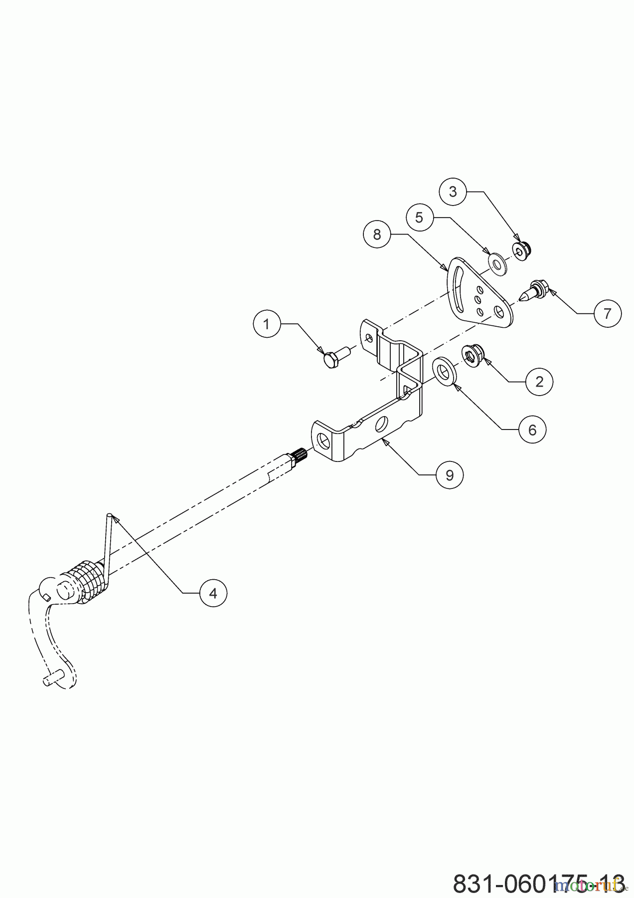  MTD Snow throwers Optima ME 66 31AY5FS3678 (2023) Shift lever