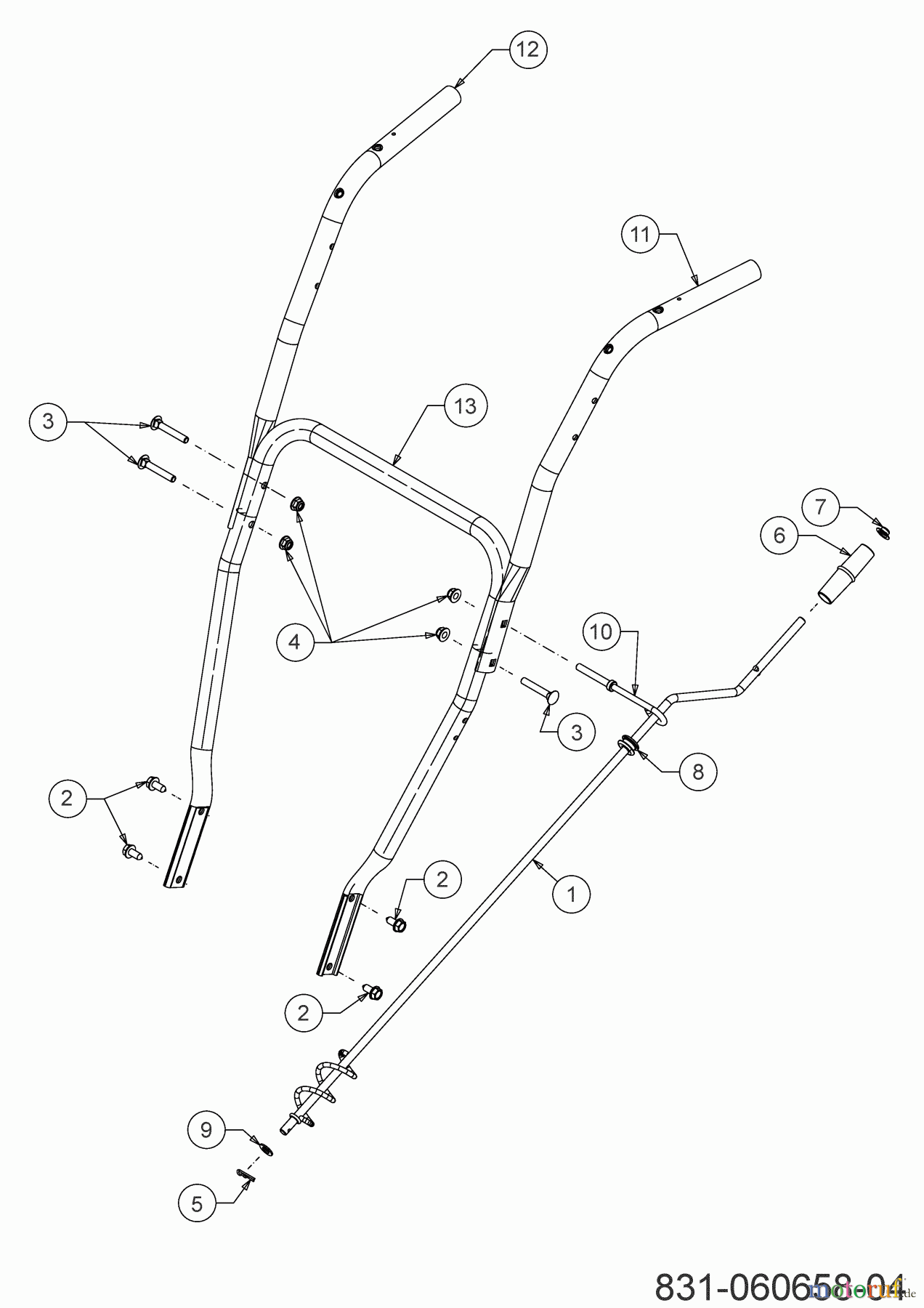 MTD Snow throwers ME 61 31CW6BF2678 (2024) Handle, Crank