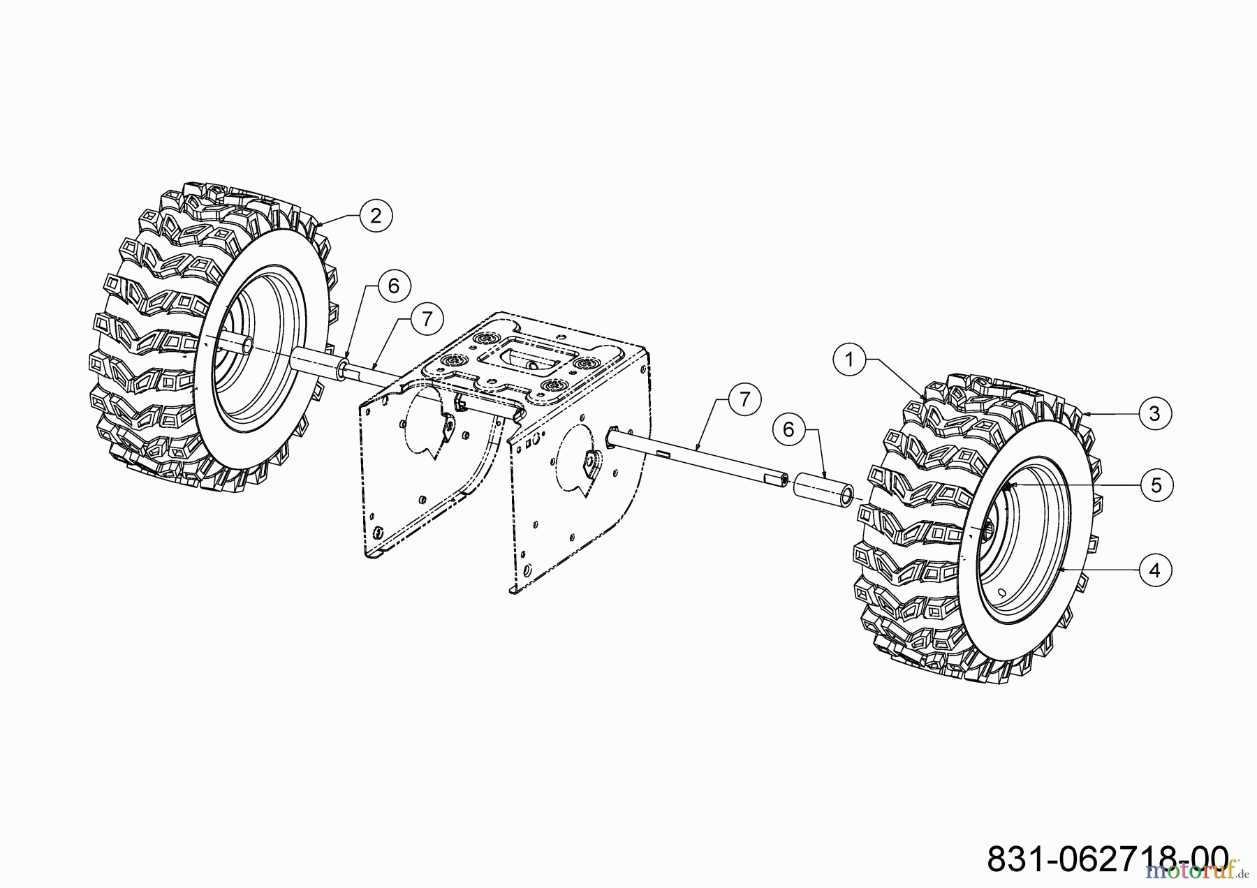  MTD Snow throwers Optima ME 76 31AY5ES5678 (2024) Wheels 16x6.5x8