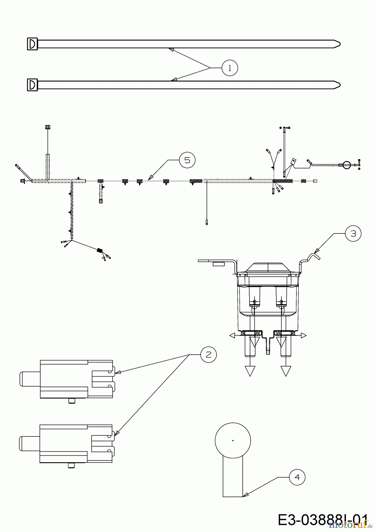  MTD Lawn tractors LT 92 EXT 13BB76KE682 (2022) Electric parts