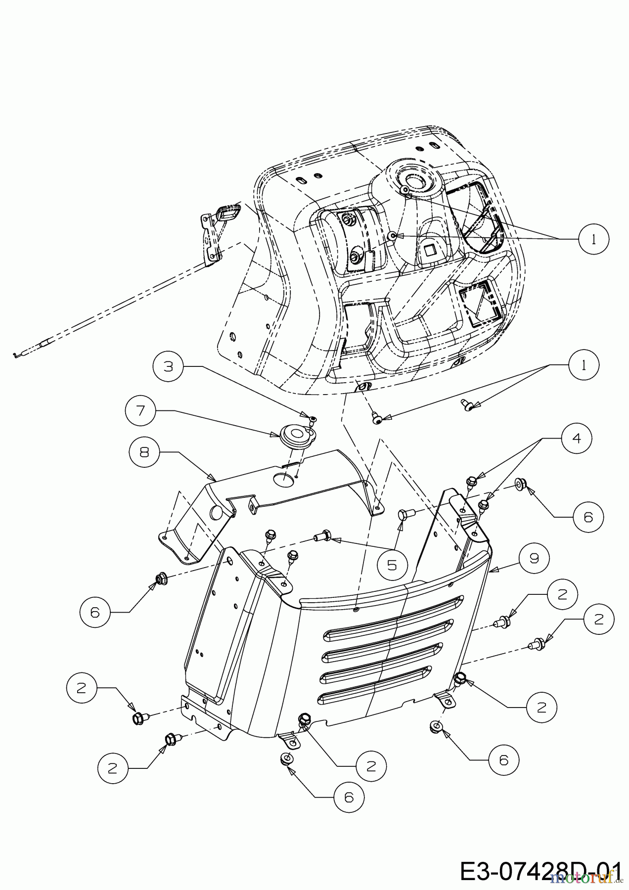  MTD Lawn tractors MTD 76 13B7765C600 (2022) Dashboard