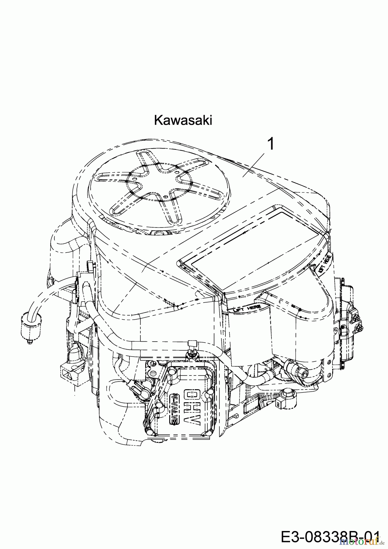  Black Edition Lawn tractors 285-117 TWIN KH 13BFA1KT615 (2022) Engine Kawasaki